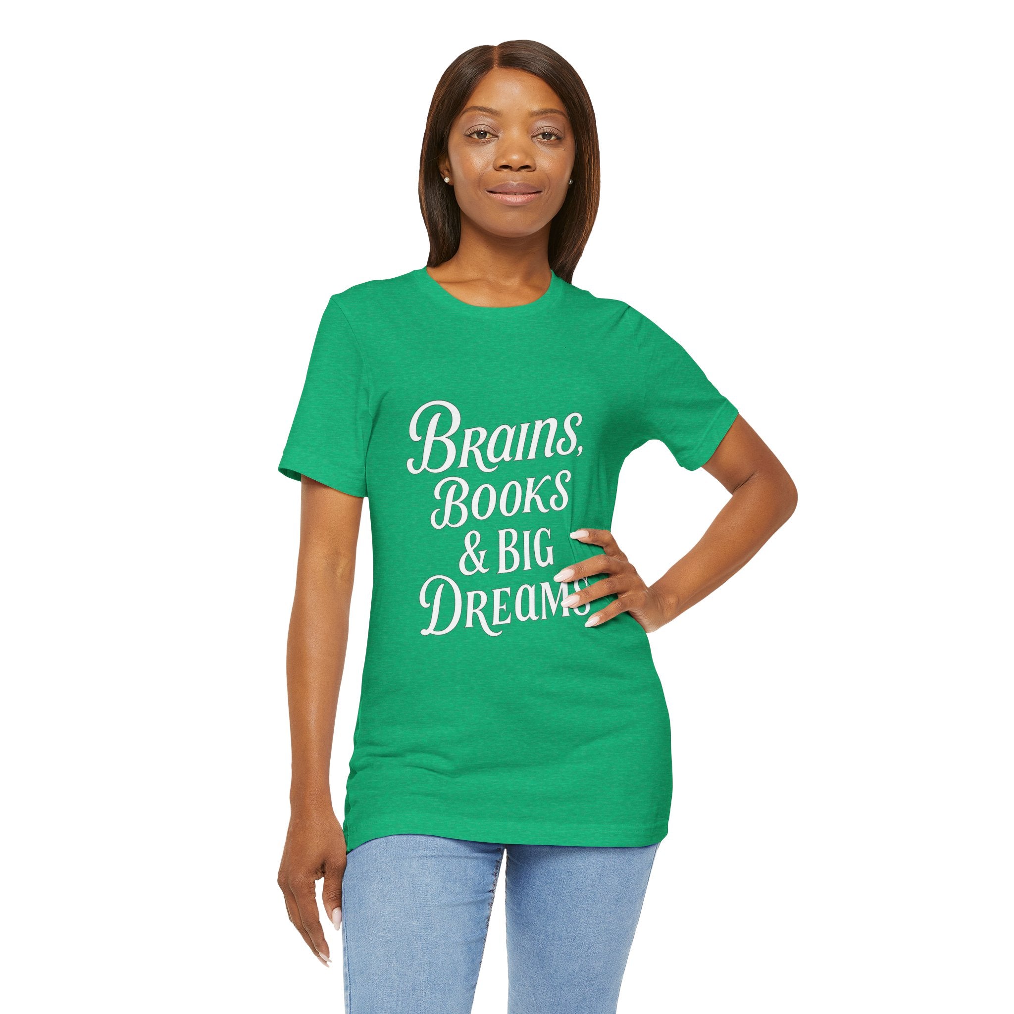 Brainiac Tee, Book Lover Shirt, Big Dreams T-Shirt, Unisex Graphic Top, Intellectual Clothing