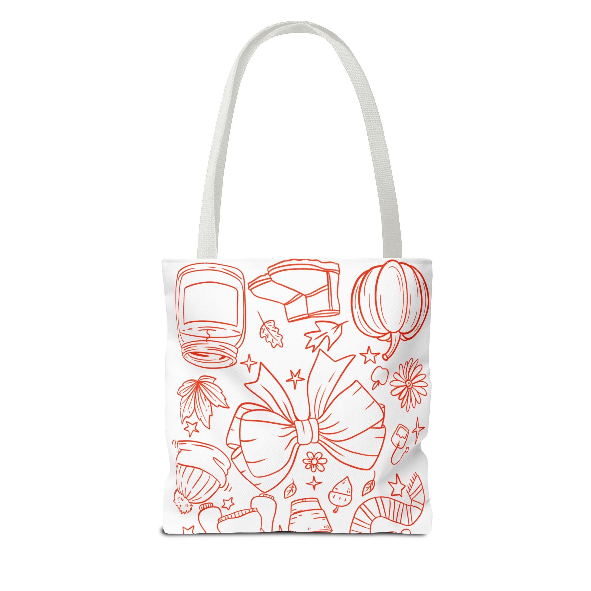 Cozy Fall Tote Bag, Autumn Aesthetic Carry-All, Cute Gift for Her, Shopping Bag, Halloween & Thanksgiving Essential