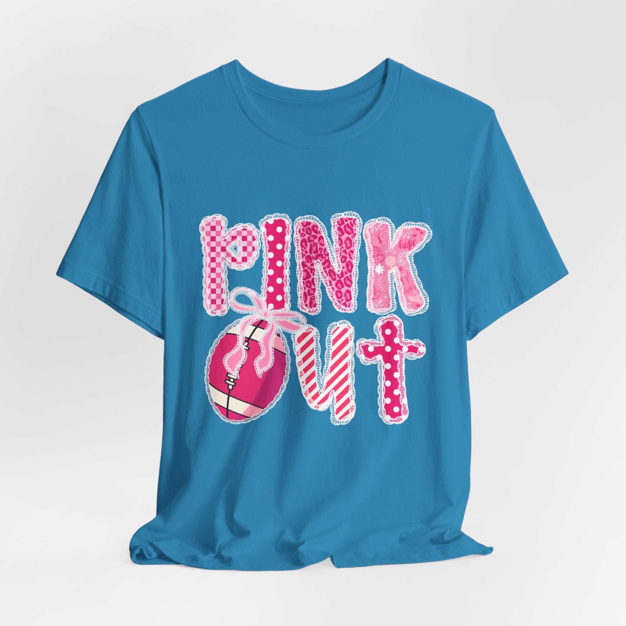 Cute Pink 'PINK OUT' Unisex Tee, Perfect for Breast Cancer Awareness, Casual Wear, Gift for Friends, Fundraising Events, or Team Spirit