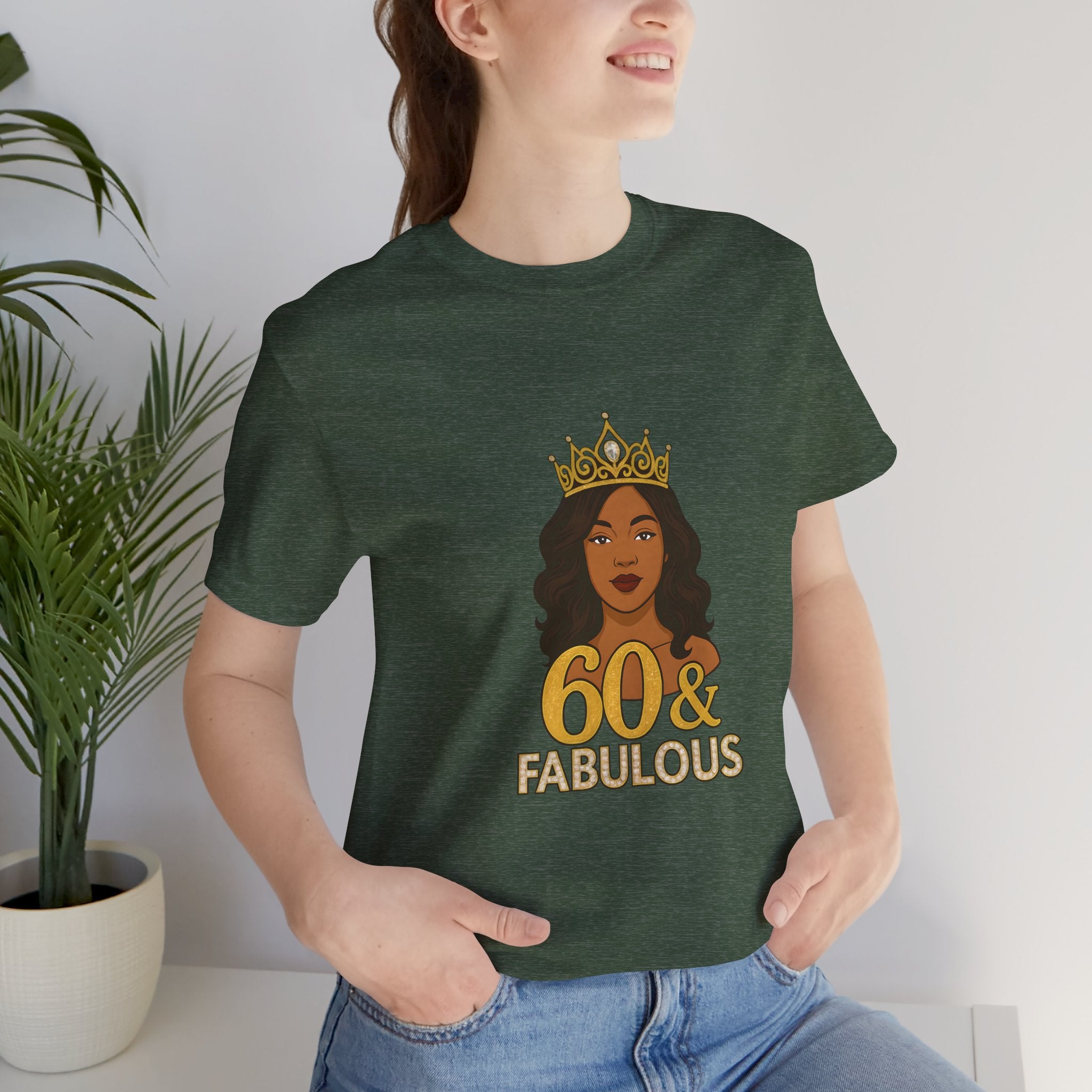 60 & Fabulous Unisex Tee, Birthday Gift Tee, Women's Celebration Shirt, Fun Milestone Birthday Apparel, Perfect for 60th Birthday Party