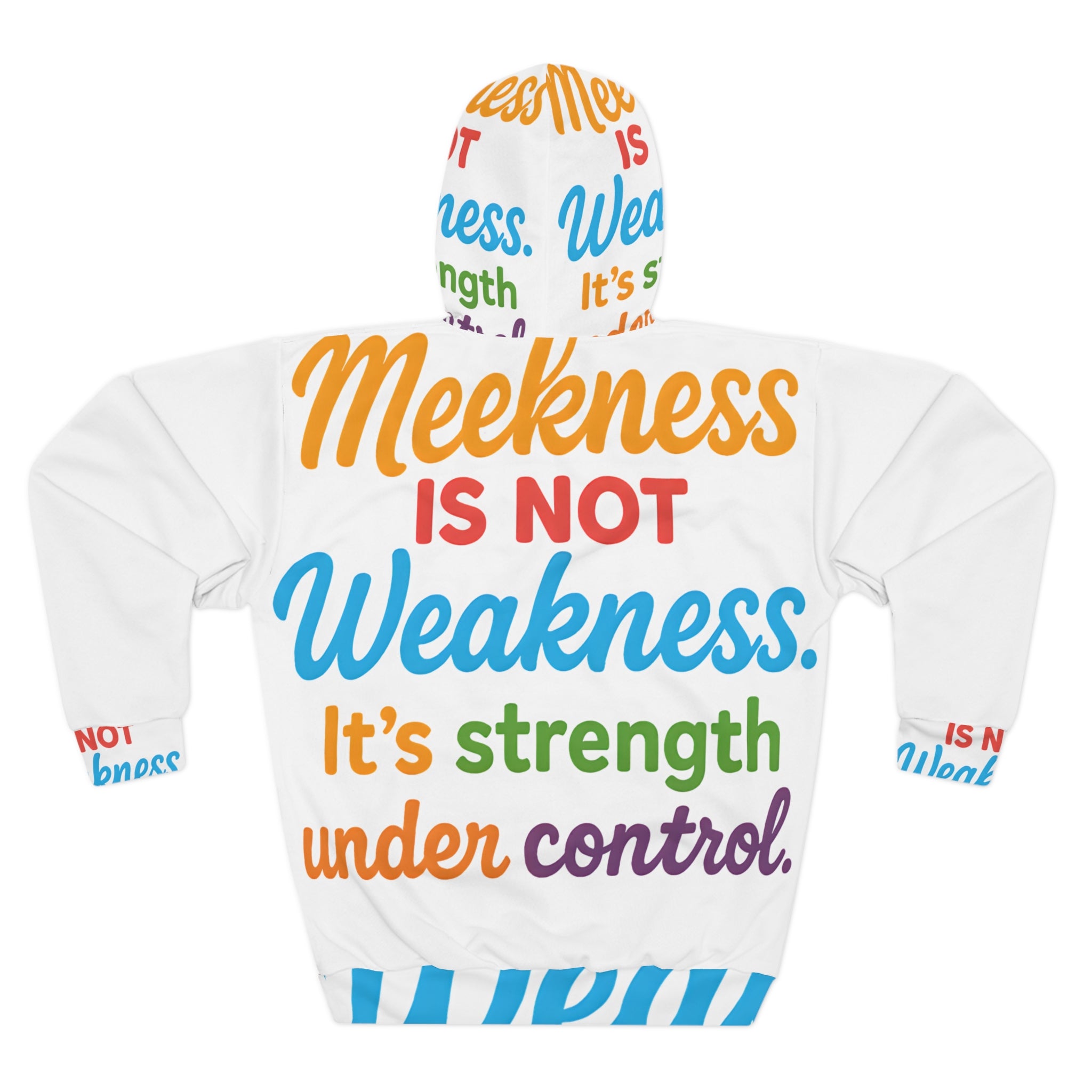 Meekness is not weakness Unisex Pullover Hoodie, Strength Under Control, Inspirational Sweatshirt, Motivational Jumper, Positive Quote