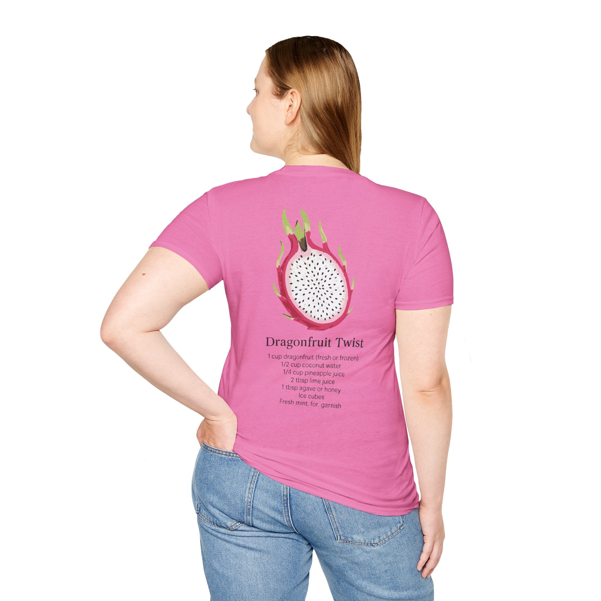 T-Shirt with Dragonfruit Design, Fun Summer Tee, Gift for Fruit Lovers, Cute Casual Wear, Vacation Outfit, Foodie Fashion