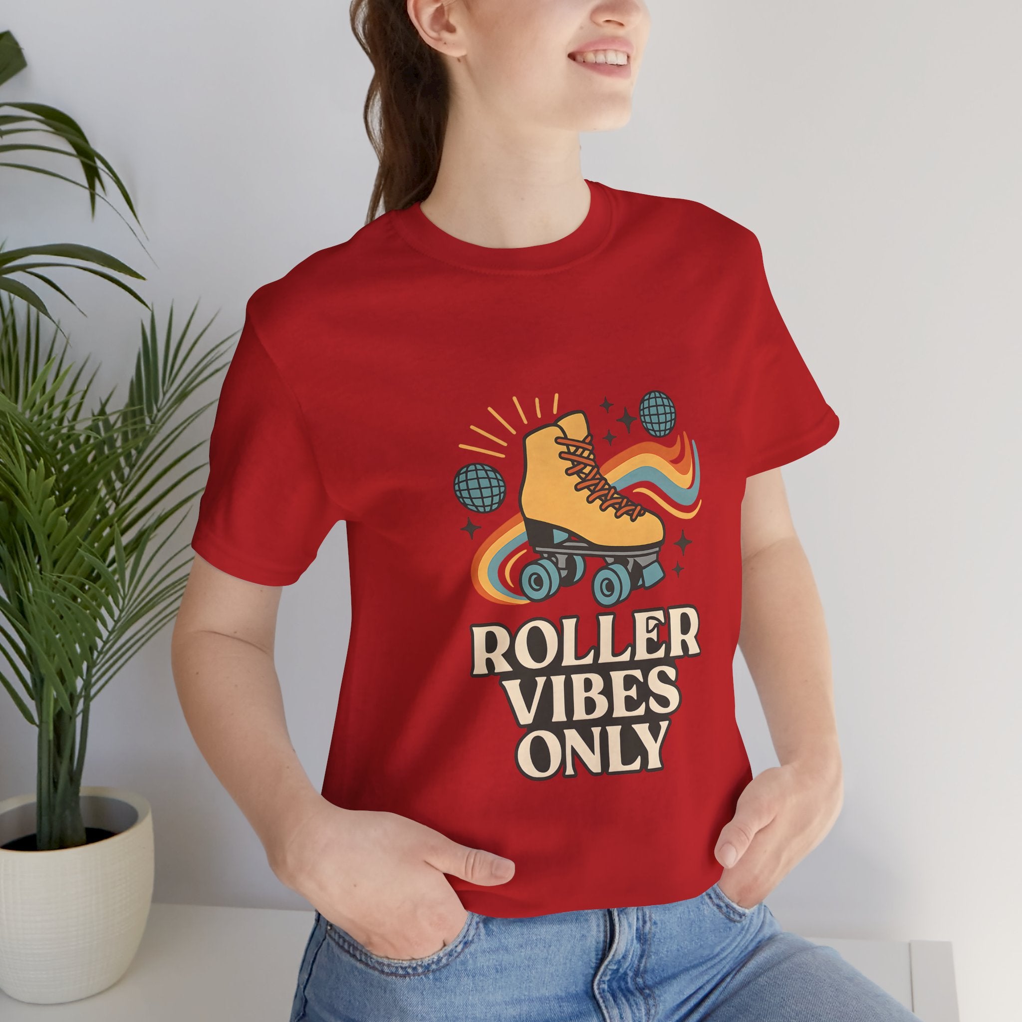 Retro Roller Skating Tee - Roller Vibes Only, Fun Graphic T-Shirt, Unisex Casual Wear, Great Gift for Skating Lovers, Summer Fun
