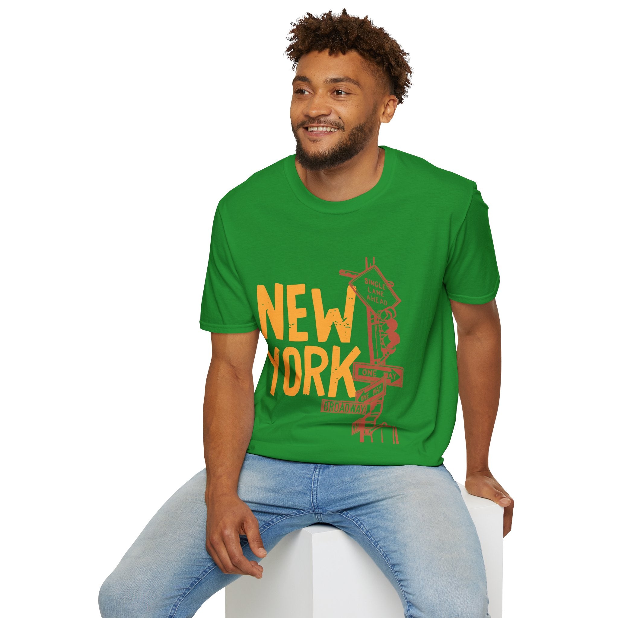 New York Skyline Unisex Softstyle T-Shirt, City Apparel, Travel Shirt, Gift for NYC Lovers, Casual Wear, Summer Fashion