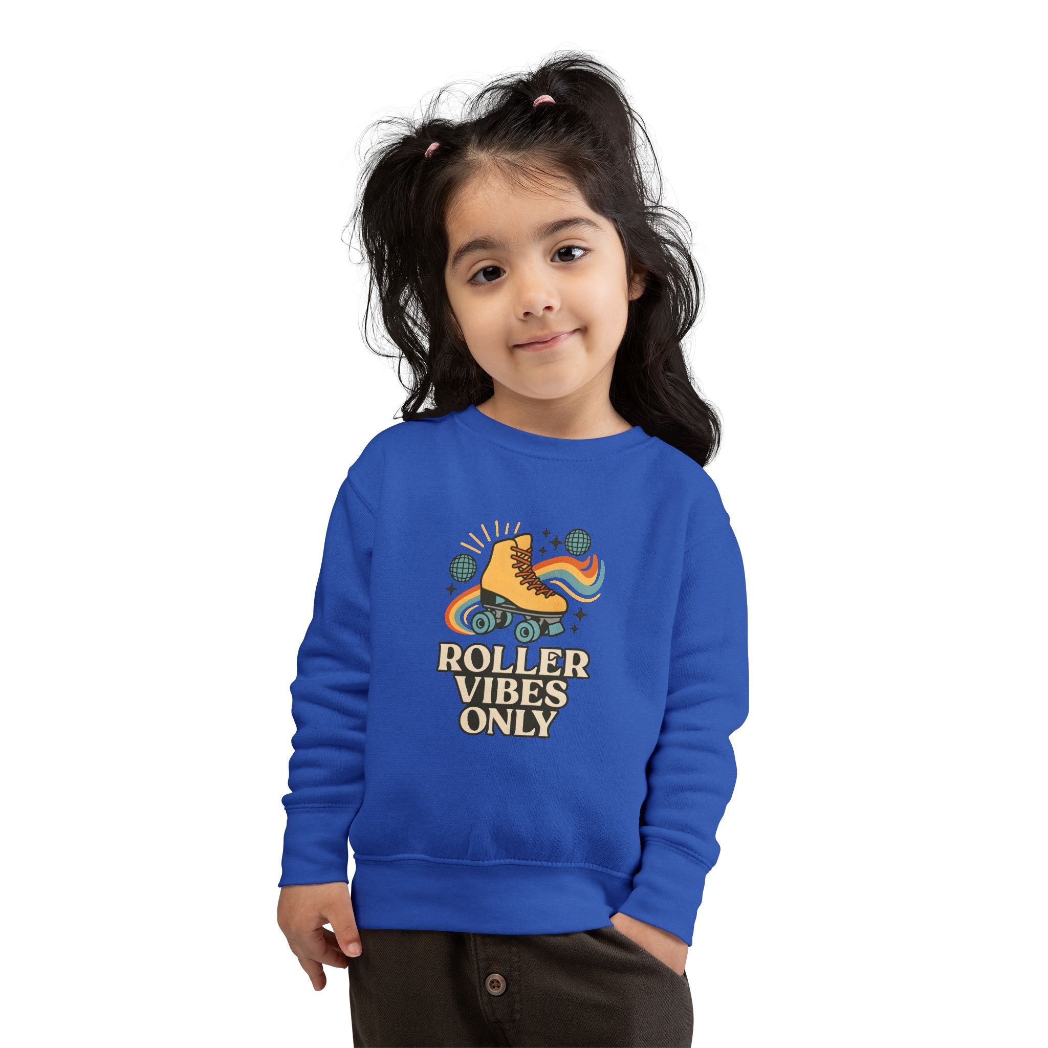 Toddler Roller Skating Sweatshirt, Cozy Toddler Hoodie, Skate Vibes Gift, Trendy Kids Apparel, Retro Roller Rink Style