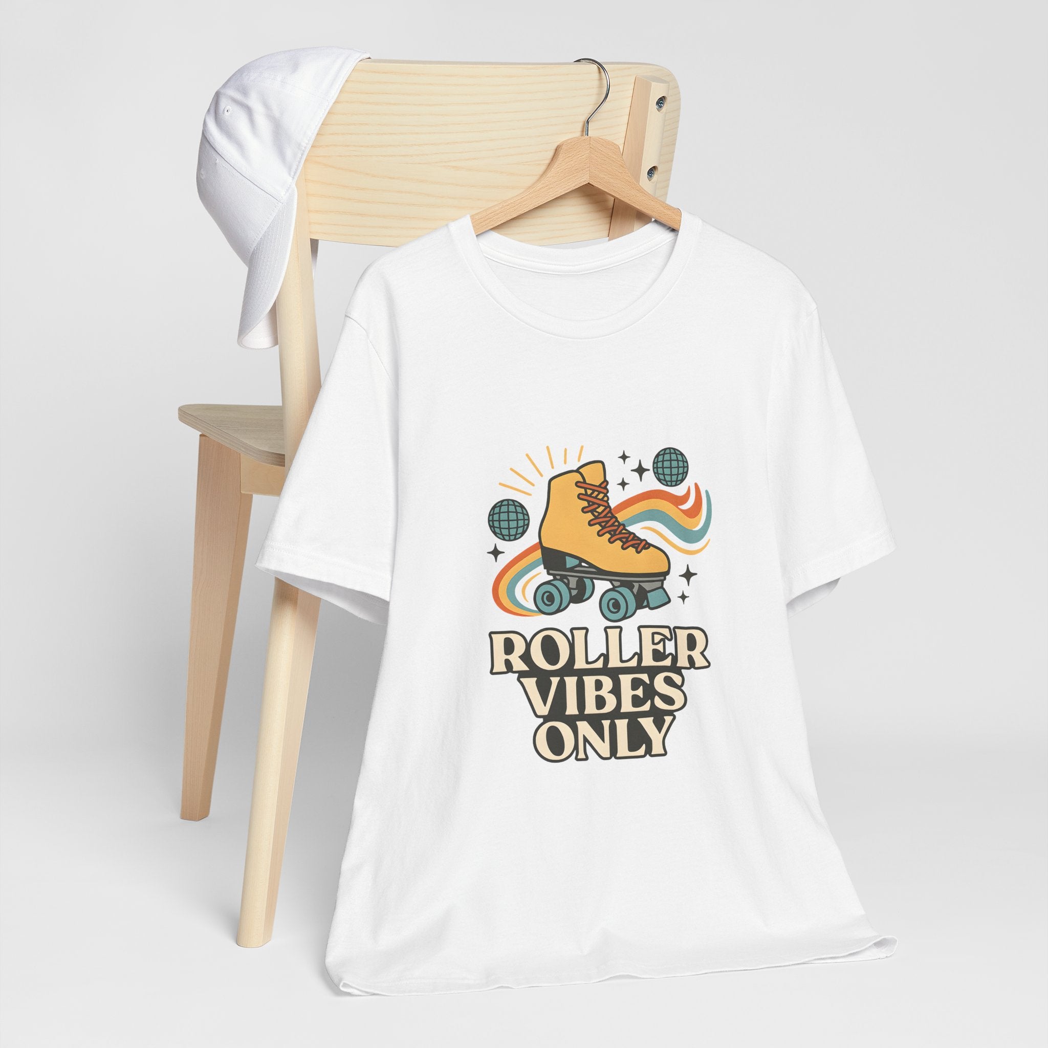 Retro Roller Skating Tee - Roller Vibes Only, Fun Graphic T-Shirt, Unisex Casual Wear, Great Gift for Skating Lovers, Summer Fun