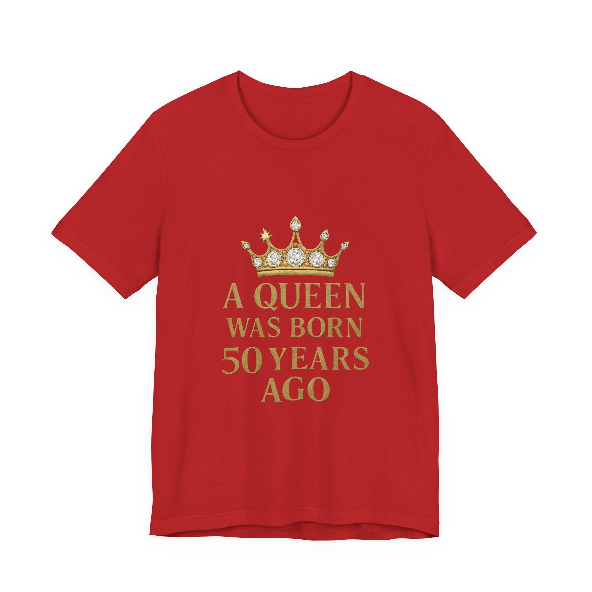 50th Birthday Queen Tee, A Queen Was Born 50 Years Ago Shirt, Anniversary Gift, Retro T-Shirt, Crown Design Tee