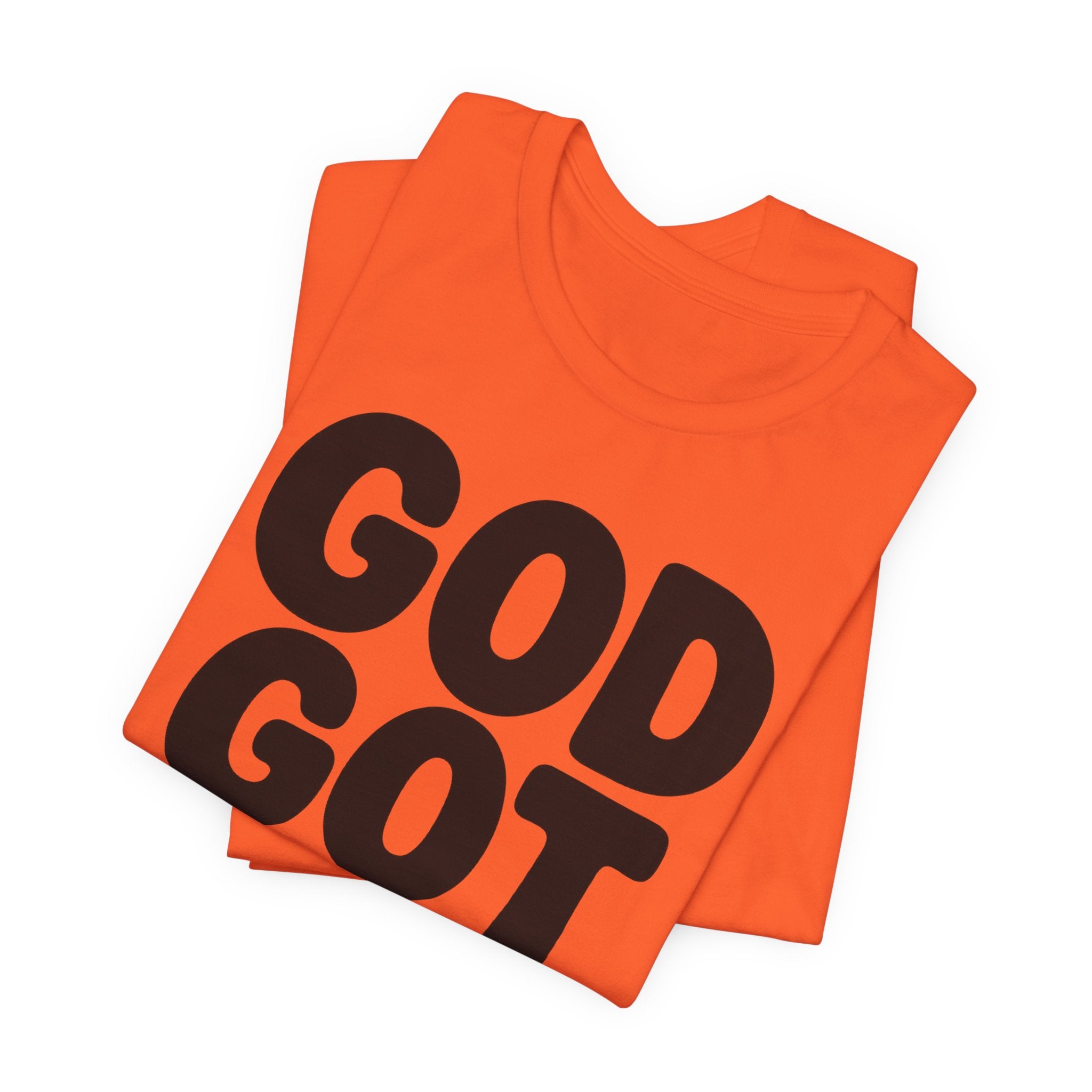 GOD GOT ME Religious T-Shirt, Christian Design. Clothing, Inspirational Tee, Faith Shirt, Unisex Jersey Short Sleeve Tee with