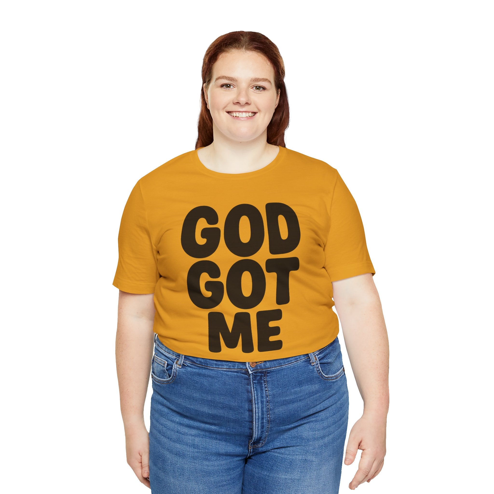 GOD GOT ME Religious T-Shirt, Christian Design. Clothing, Inspirational Tee, Faith Shirt, Unisex Jersey Short Sleeve Tee with