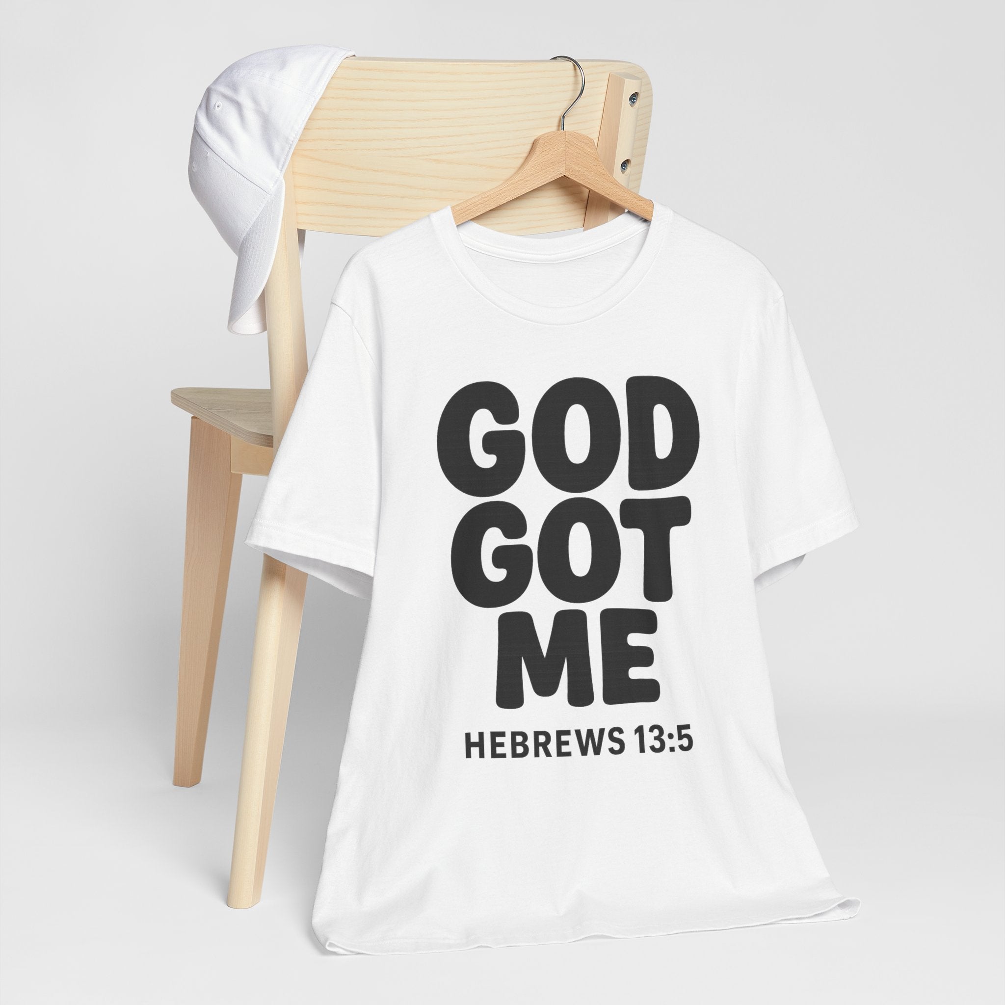 GOD GOT ME Religious T-Shirt, Christian Design. Clothing, Inspirational Tee, Faith Shirt, Unisex Jersey Short Sleeve Tee with