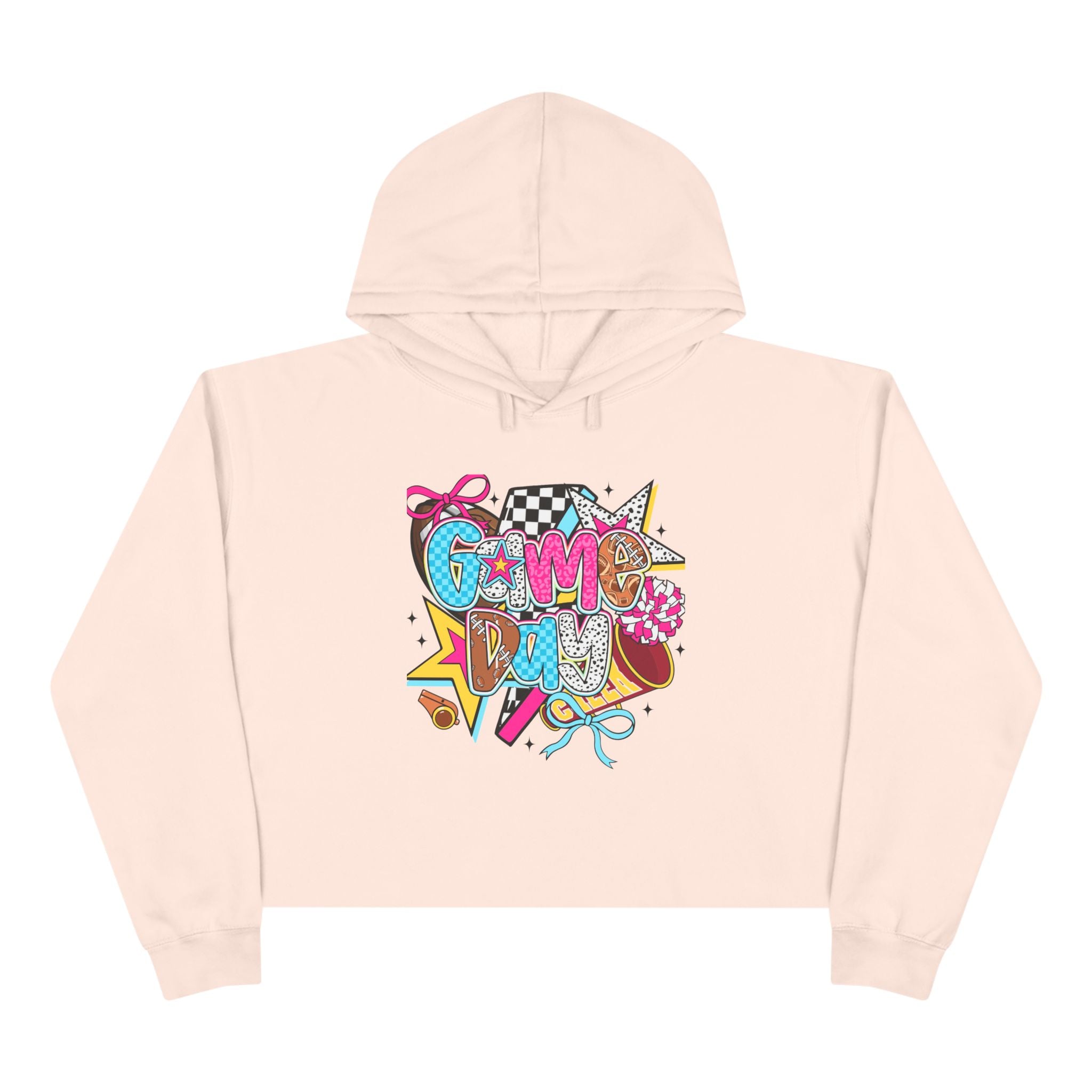 Colorful Graphic Crop Hoodie | Trendy Streetwear, Fall Fashion, Casual Wear, Gift for Gamers, Festival Clothes