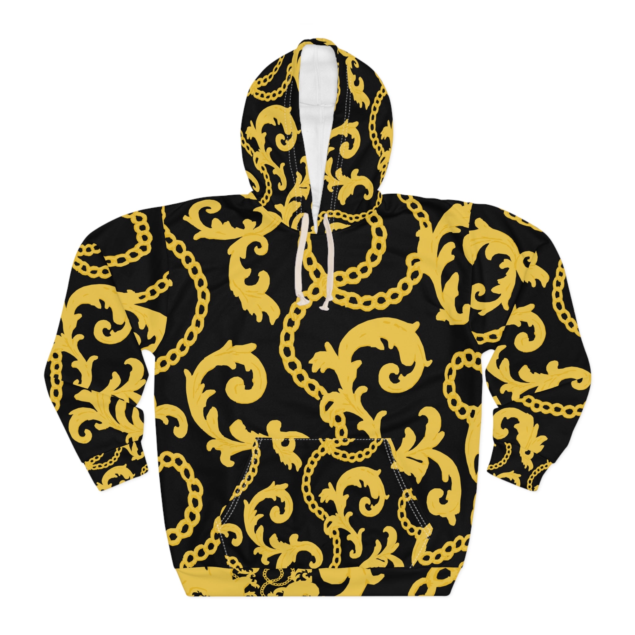 Soft Life Glam Chains Unisex Hoodie Sweatshirt, Trendy Casual Streetwear, Cozy Lounge Wear, Fashionable Urban Apparel, Stylish Weekend