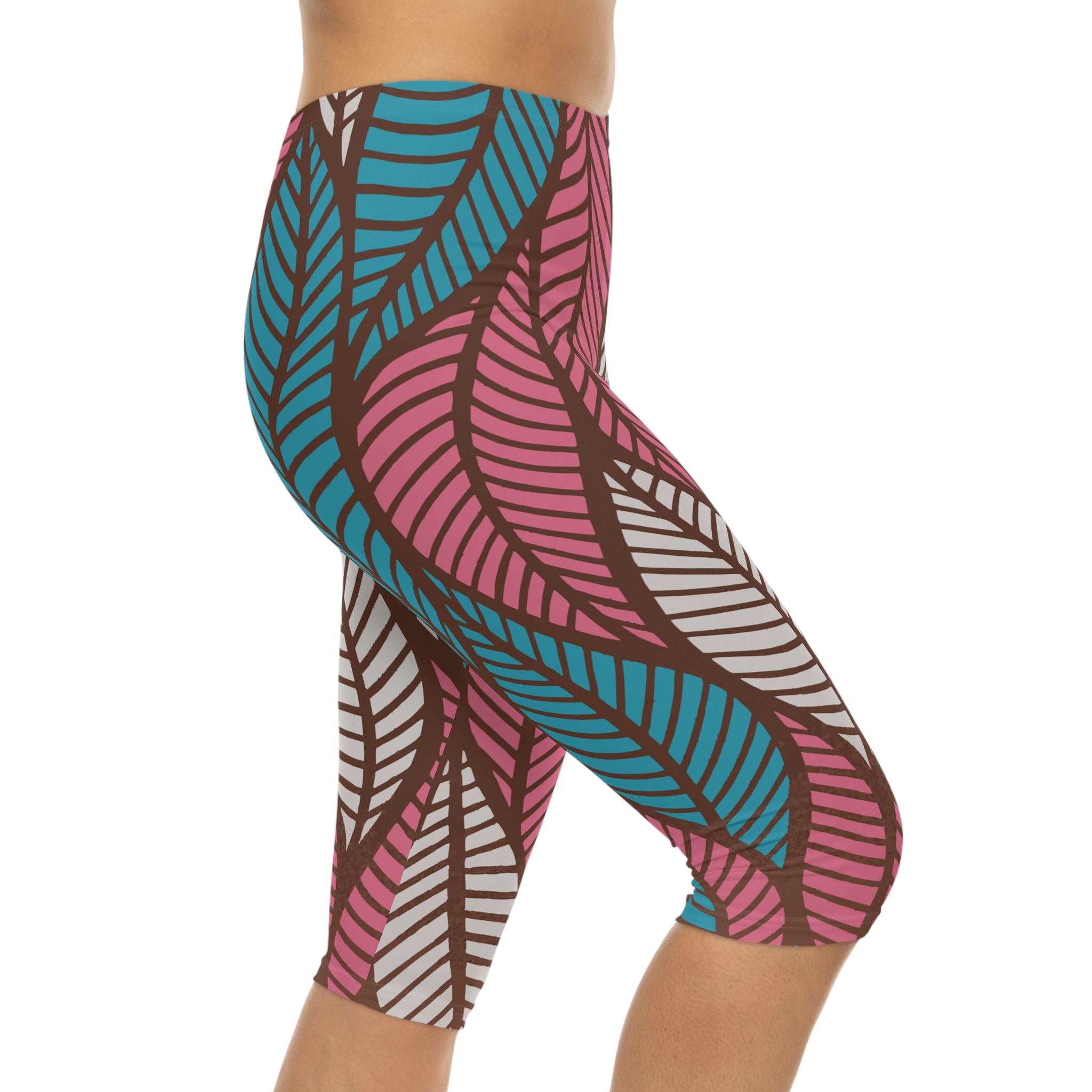 Ankara Women's Leggings, African Print Yoga Pants, Tribal Pattern Workout Tights, Ethnic Festival Fashion, Boho Capri Leggings, Colorful