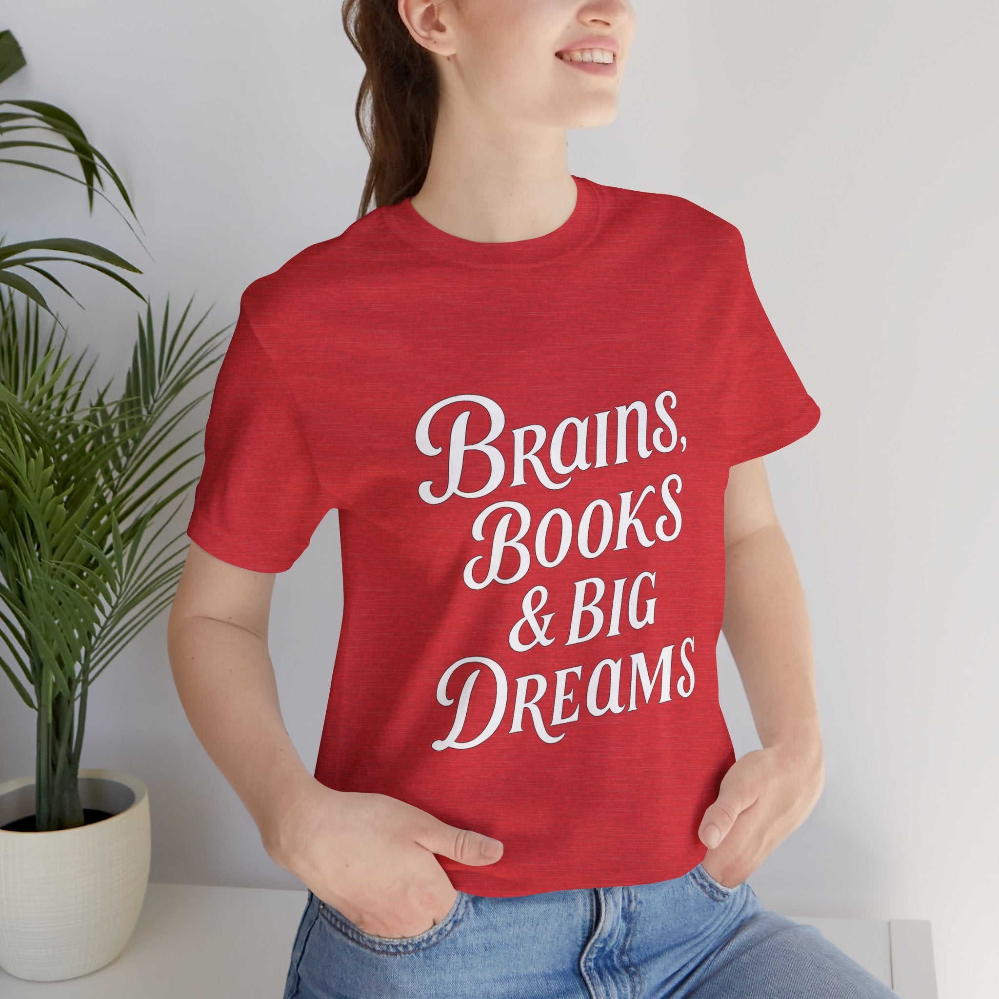 Brainiac Tee, Book Lover Shirt, Big Dreams T-Shirt, Unisex Graphic Top, Intellectual Clothing