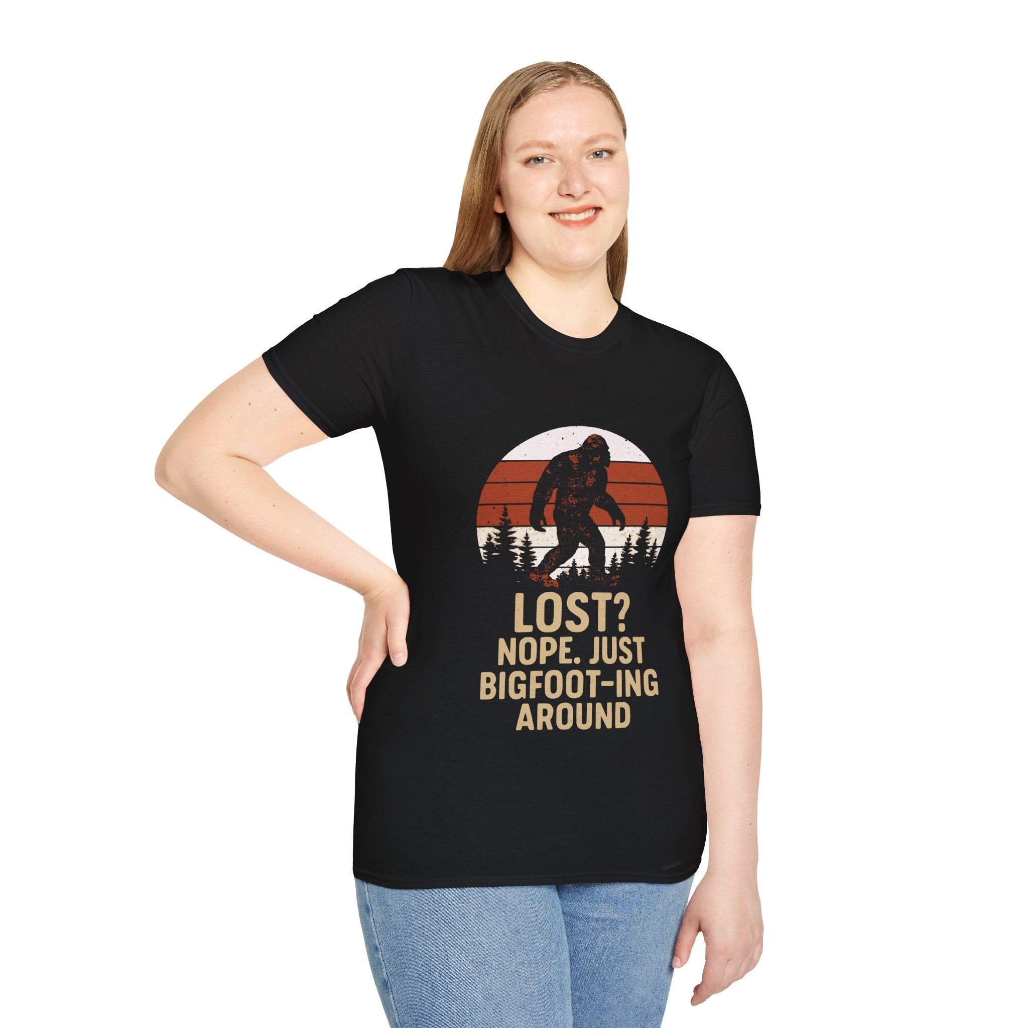 Bigfoot Adventure T-Shirt - Fun Unisex Tee for Nature Lovers, Casual Wear, Gift for Outdoorsy Friends, Hiking Gear, Unique Apparel