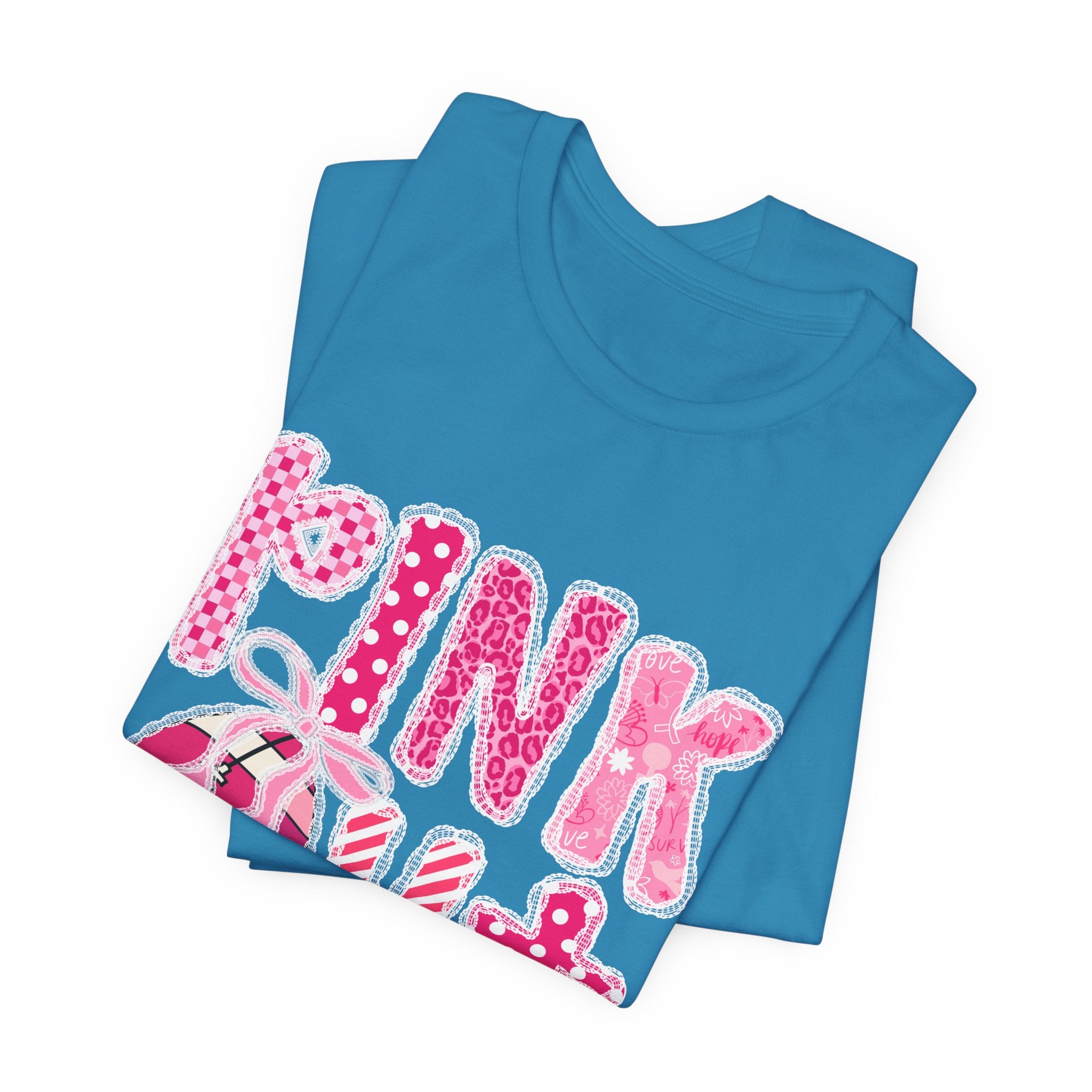Cute Pink 'PINK OUT' Unisex Tee, Perfect for Breast Cancer Awareness, Casual Wear, Gift for Friends, Fundraising Events, or Team Spirit