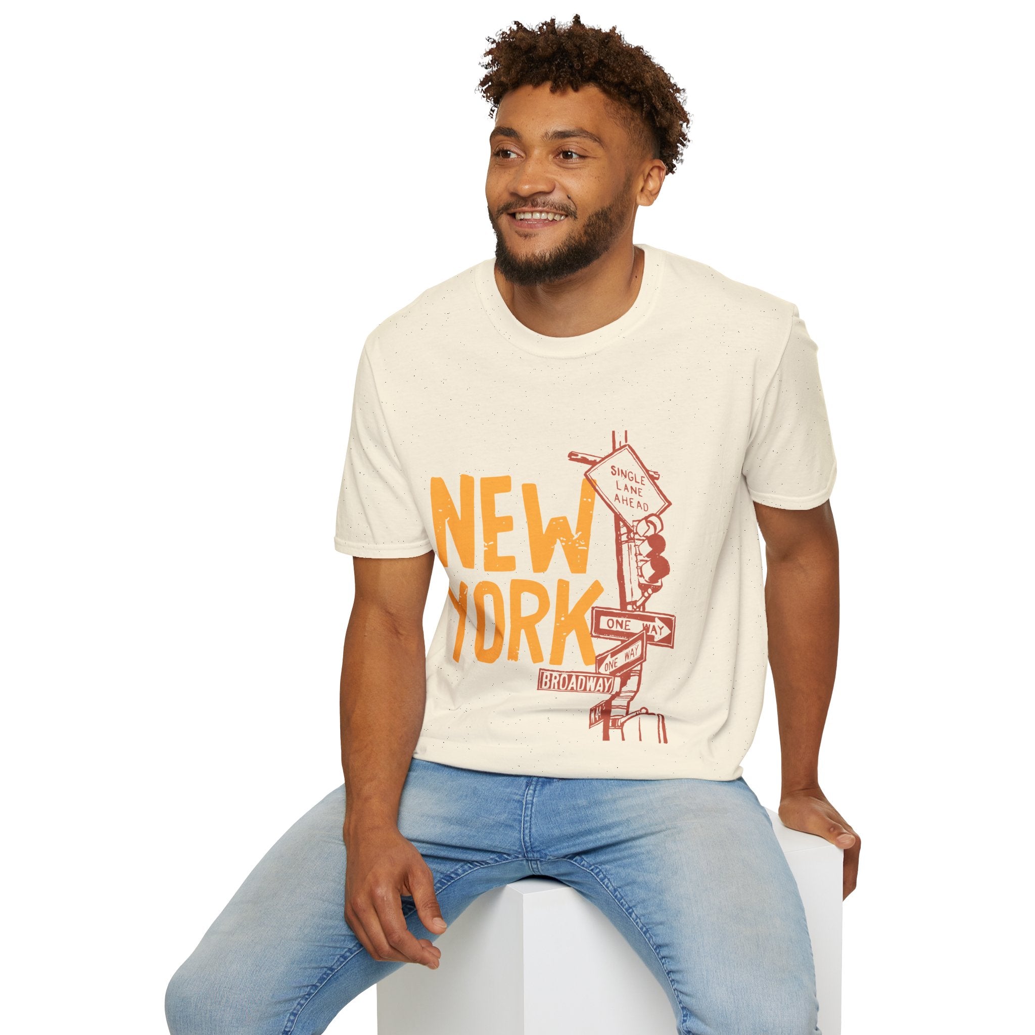 New York Skyline Unisex Softstyle T-Shirt, City Apparel, Travel Shirt, Gift for NYC Lovers, Casual Wear, Summer Fashion