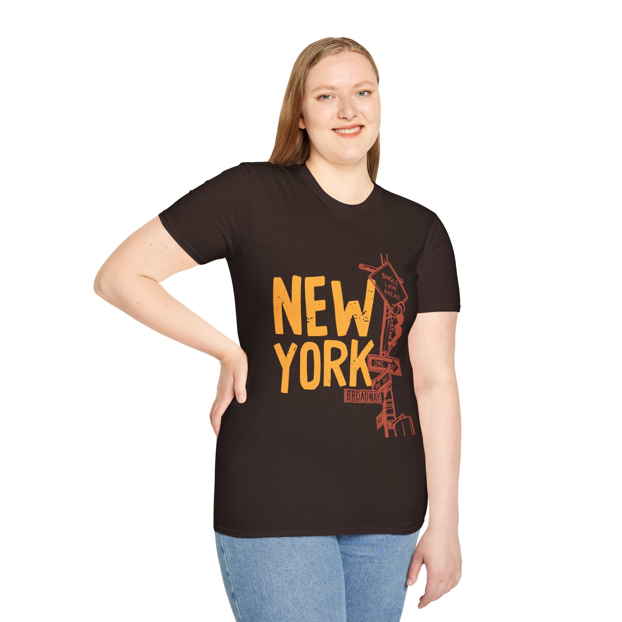 New York Skyline Unisex Softstyle T-Shirt, City Apparel, Travel Shirt, Gift for NYC Lovers, Casual Wear, Summer Fashion