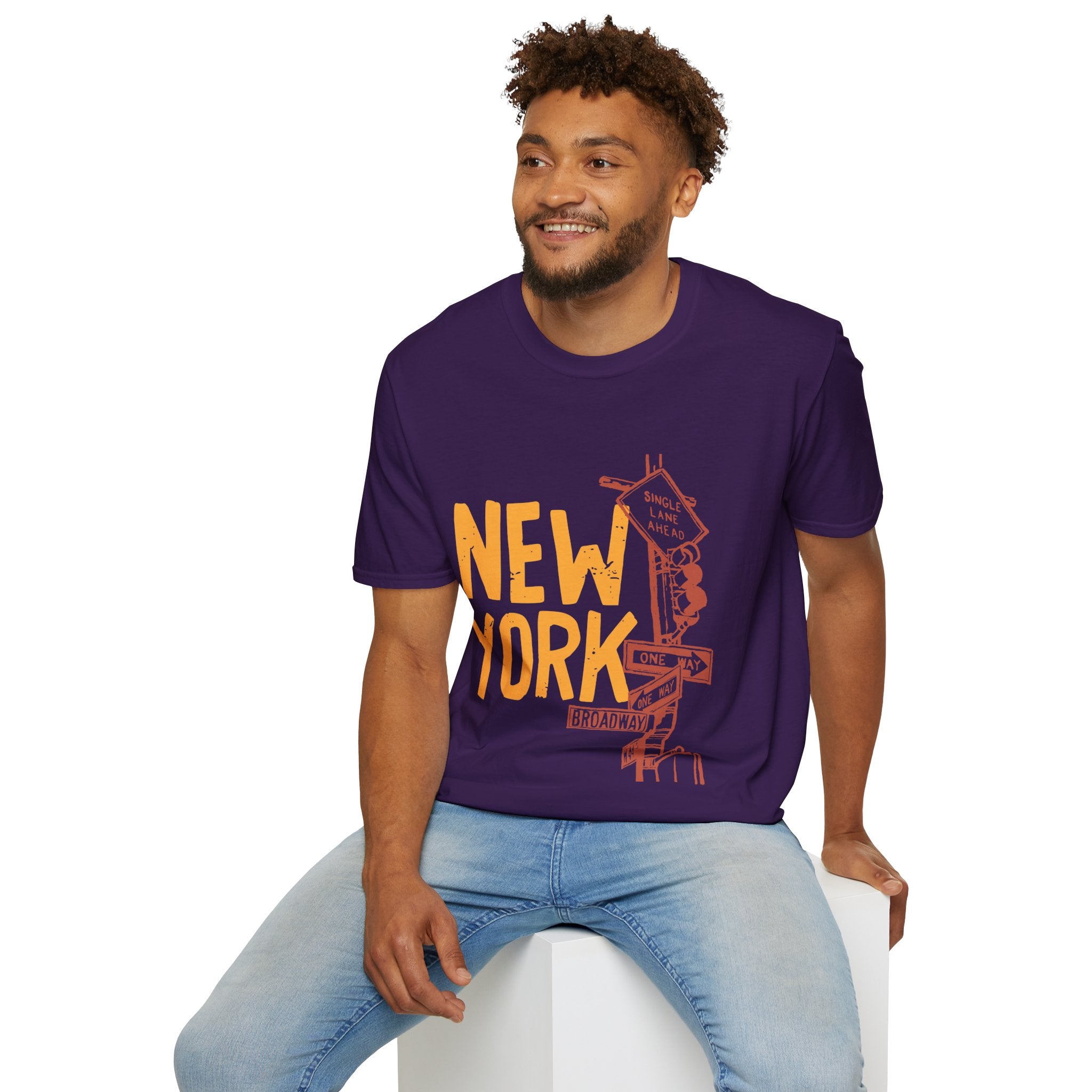 New York Skyline Unisex Softstyle T-Shirt, City Apparel, Travel Shirt, Gift for NYC Lovers, Casual Wear, Summer Fashion