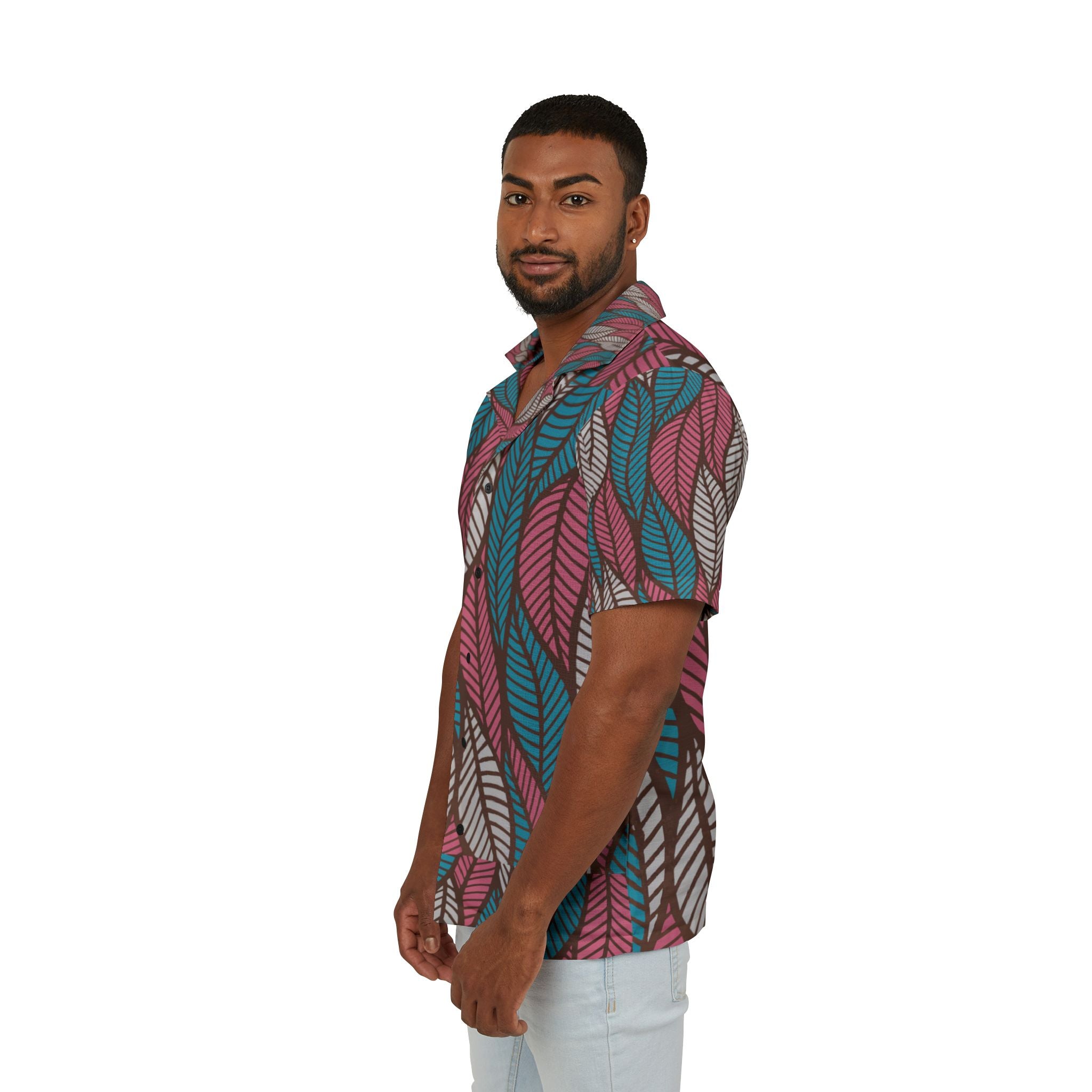 Vibrant Ankara Hawaiian Camp Shirt, Perfect for Summer Vacations, Beach Parties, Tropical Getaways, Casual Outfits, Travel Essentials