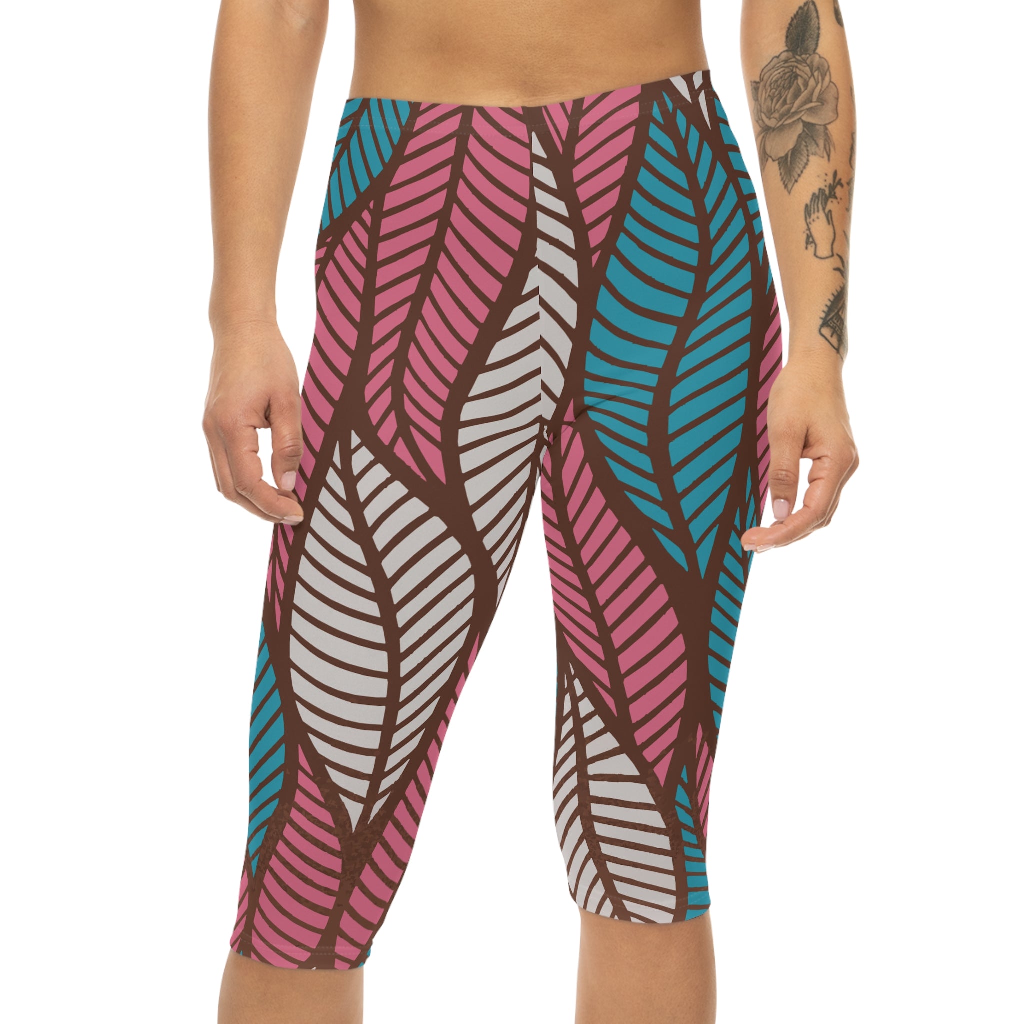 Ankara Women's Leggings, African Print Yoga Pants, Tribal Pattern Workout Tights, Ethnic Festival Fashion, Boho Capri Leggings, Colorful