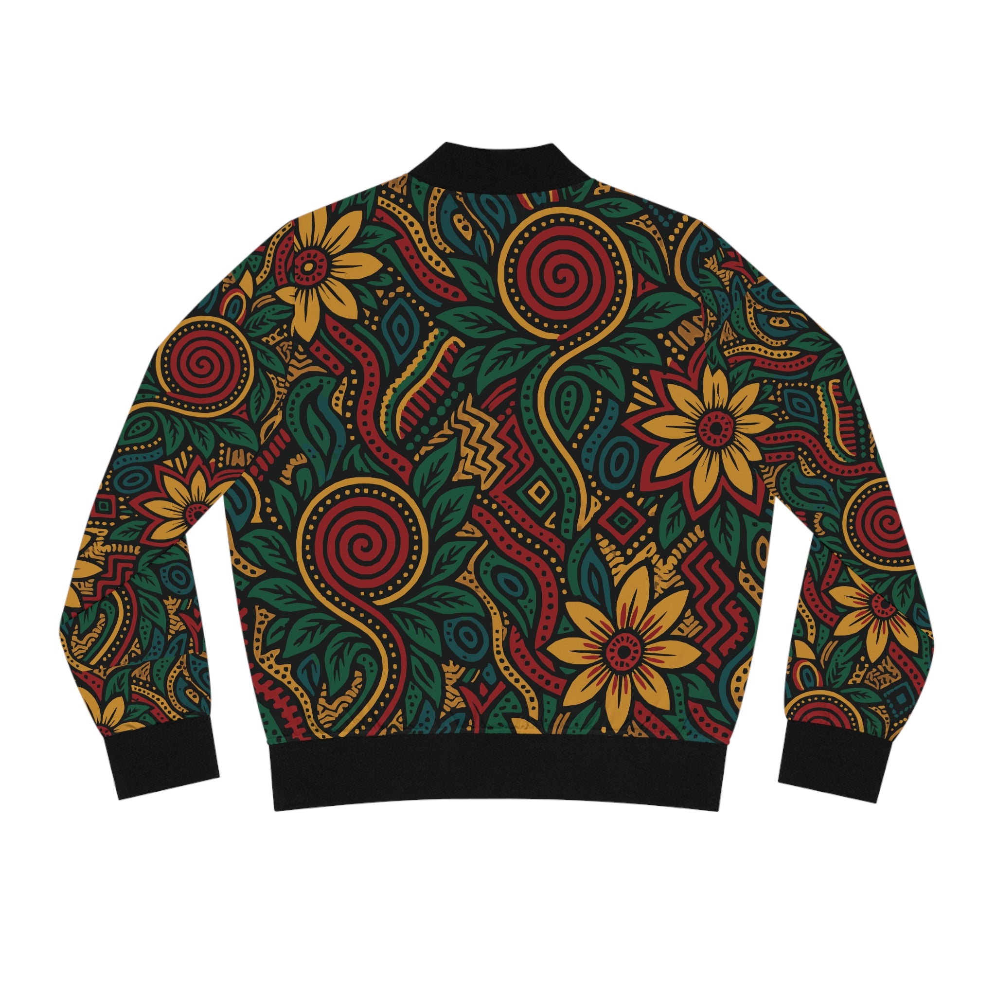 Ankara Women's Bomber Jacket, Floral Zip-Up, Trendy Casual Jacket, Statement Piece, Spring Style, Gift for Her