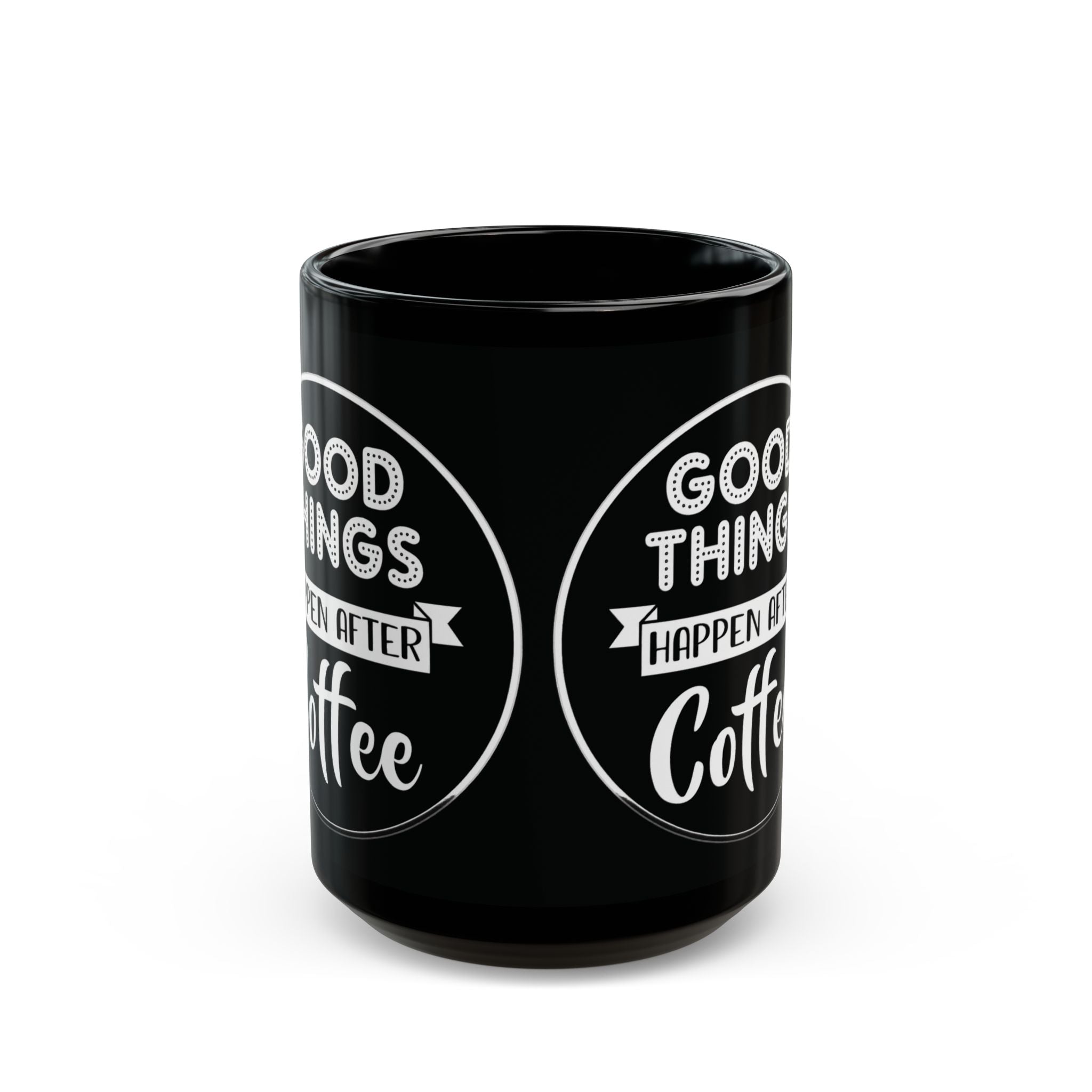 Coffee Lover's Black Mug - Perfect Gift for Coffee Addicts, Motivational Mug for Home, Office, Gift for Friends