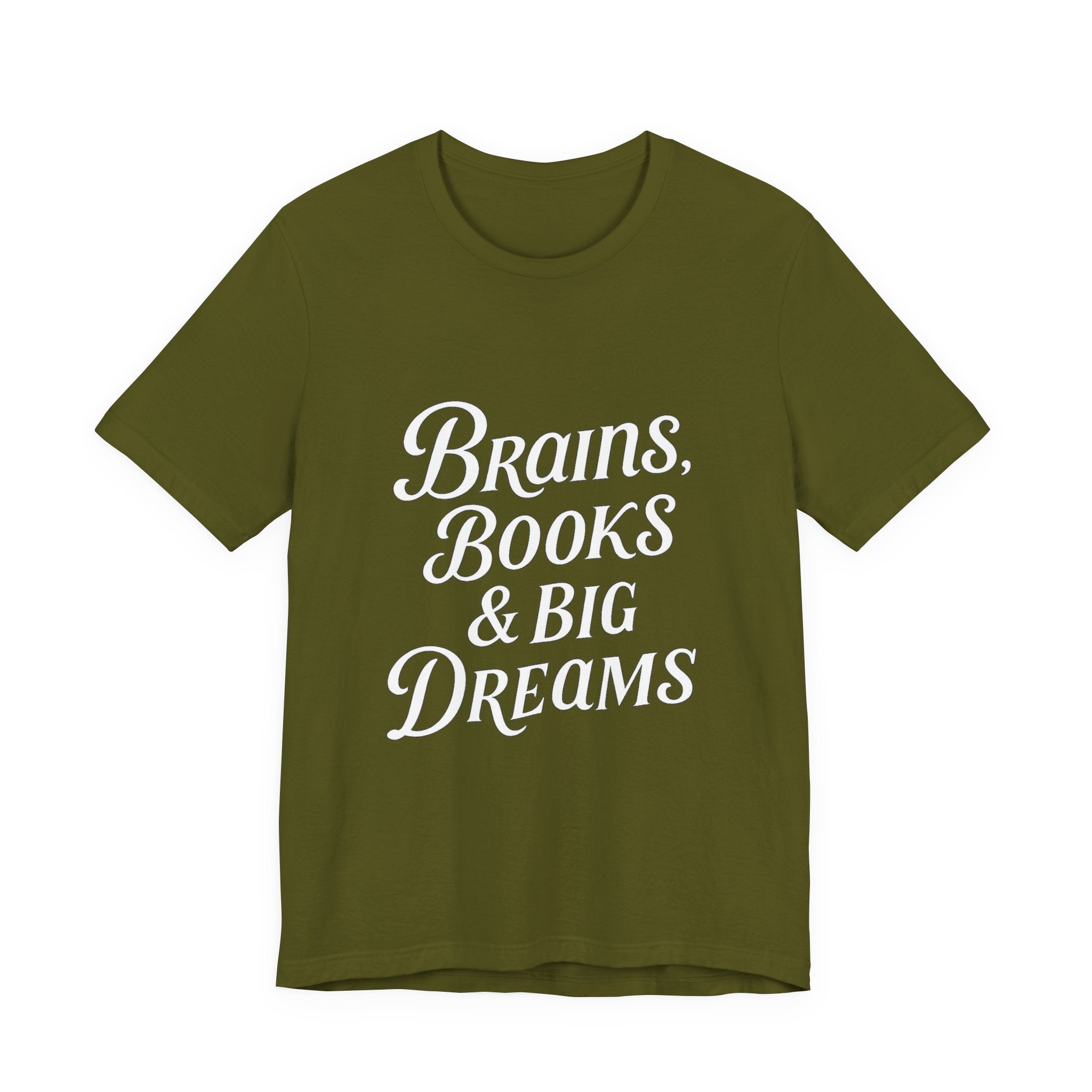 Brainiac Tee, Book Lover Shirt, Big Dreams T-Shirt, Unisex Graphic Top, Intellectual Clothing