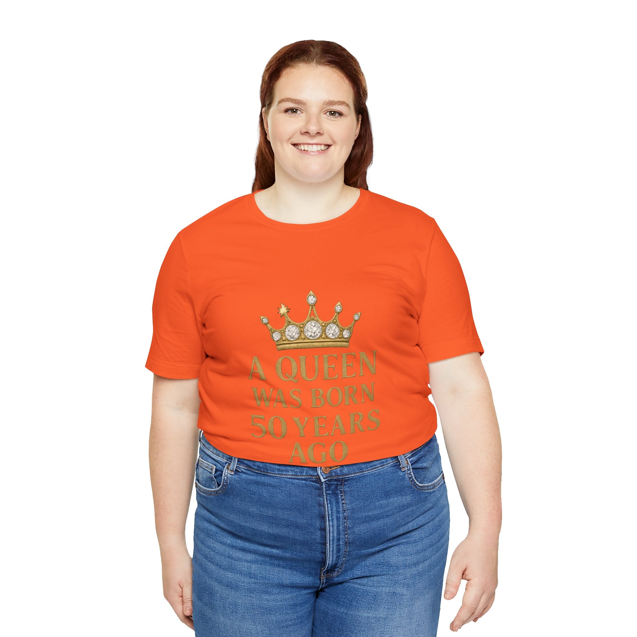 50th Birthday Queen Tee, A Queen Was Born 50 Years Ago Shirt, Anniversary Gift, Retro T-Shirt, Crown Design Tee