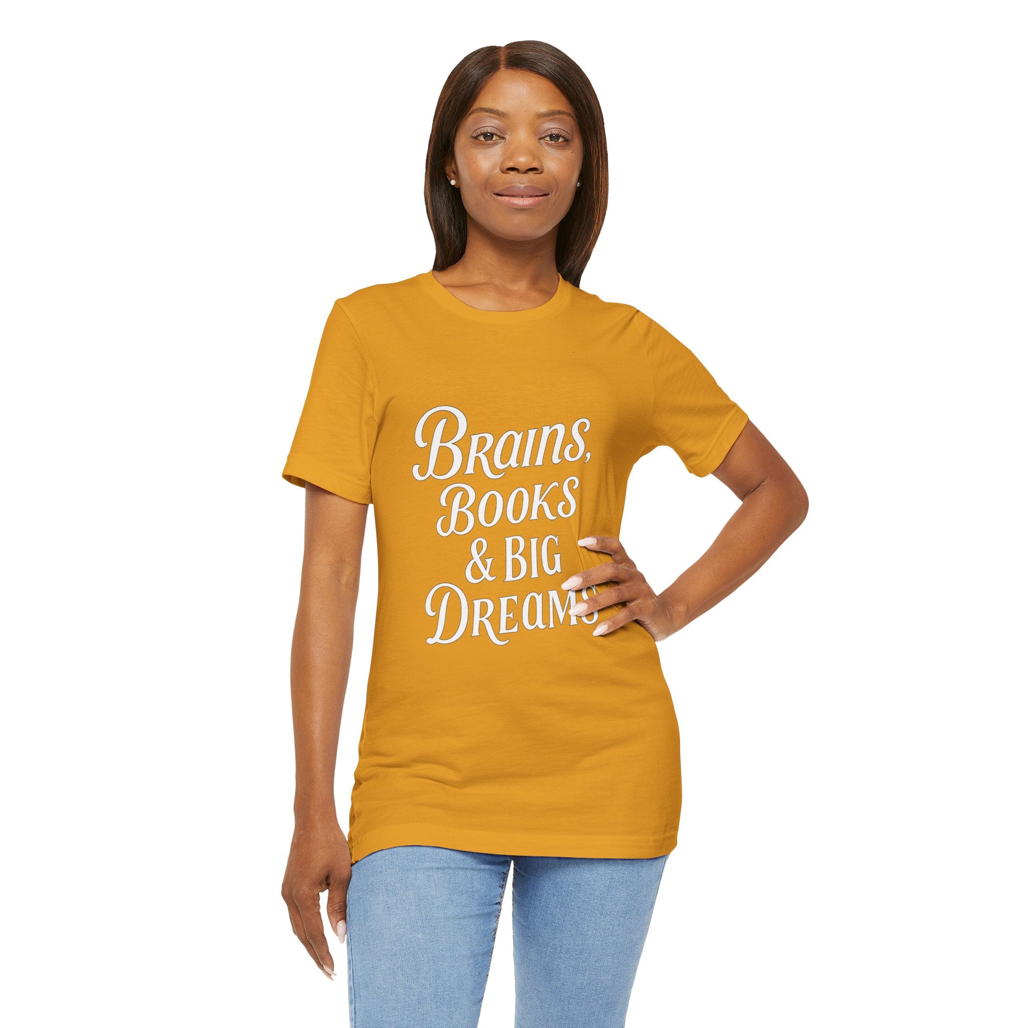 Brainiac Tee, Book Lover Shirt, Big Dreams T-Shirt, Unisex Graphic Top, Intellectual Clothing