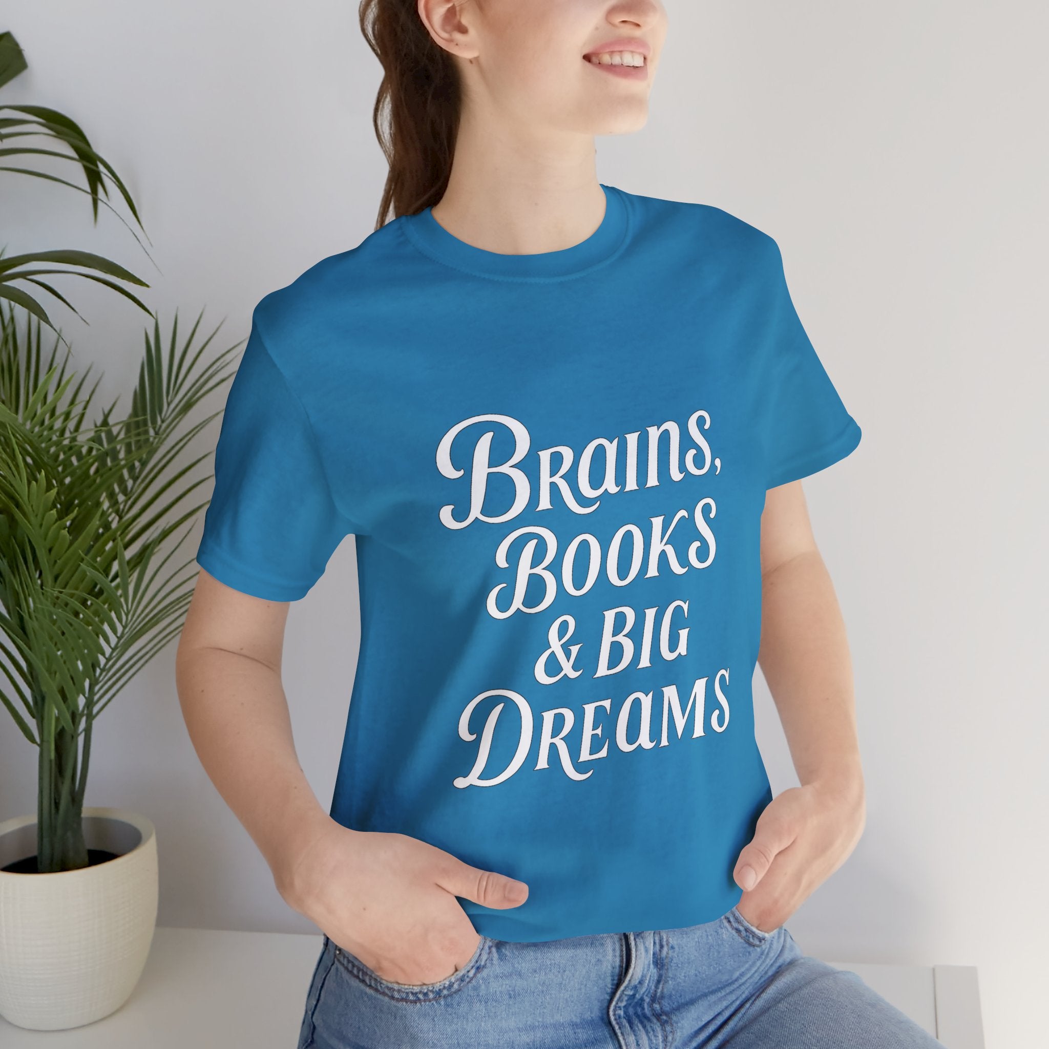 Brainiac Tee, Book Lover Shirt, Big Dreams T-Shirt, Unisex Graphic Top, Intellectual Clothing