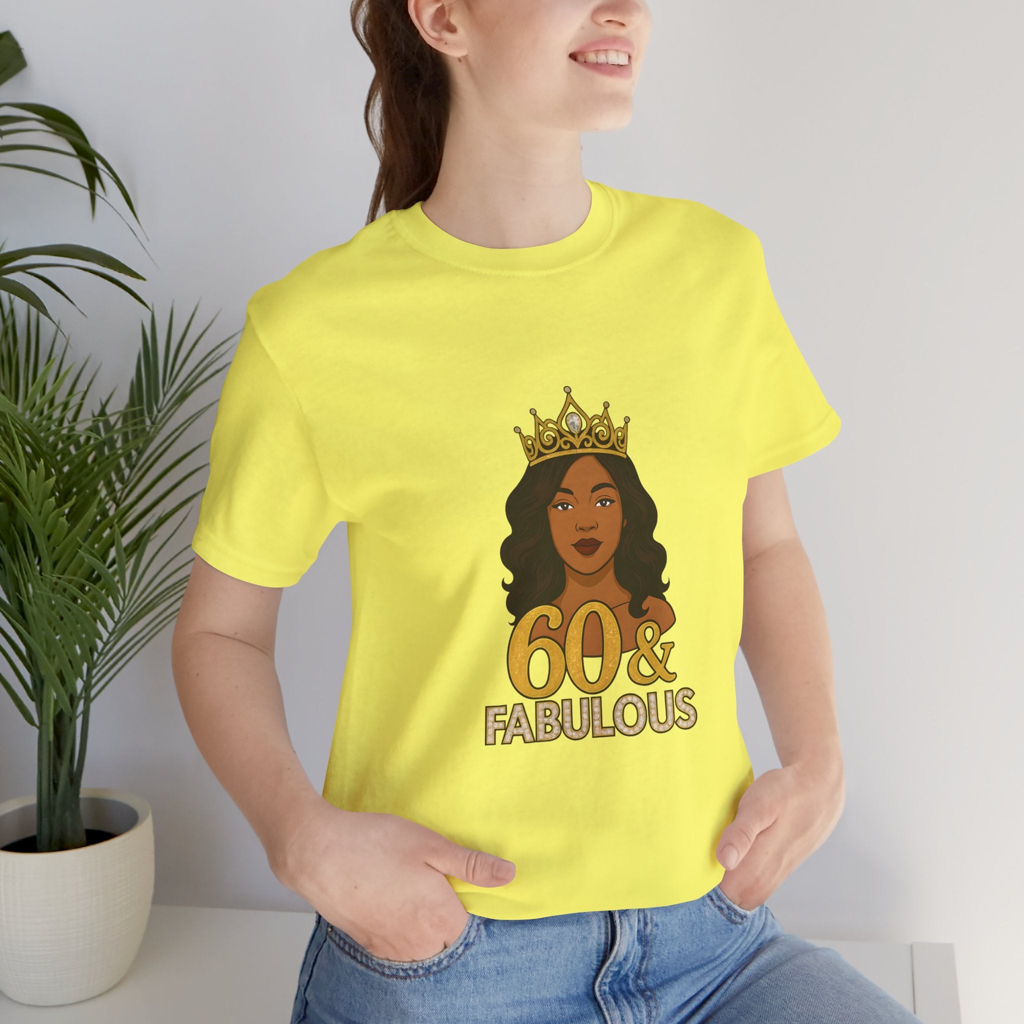 60 & Fabulous Unisex Tee, Birthday Gift Tee, Women's Celebration Shirt, Fun Milestone Birthday Apparel, Perfect for 60th Birthday Party