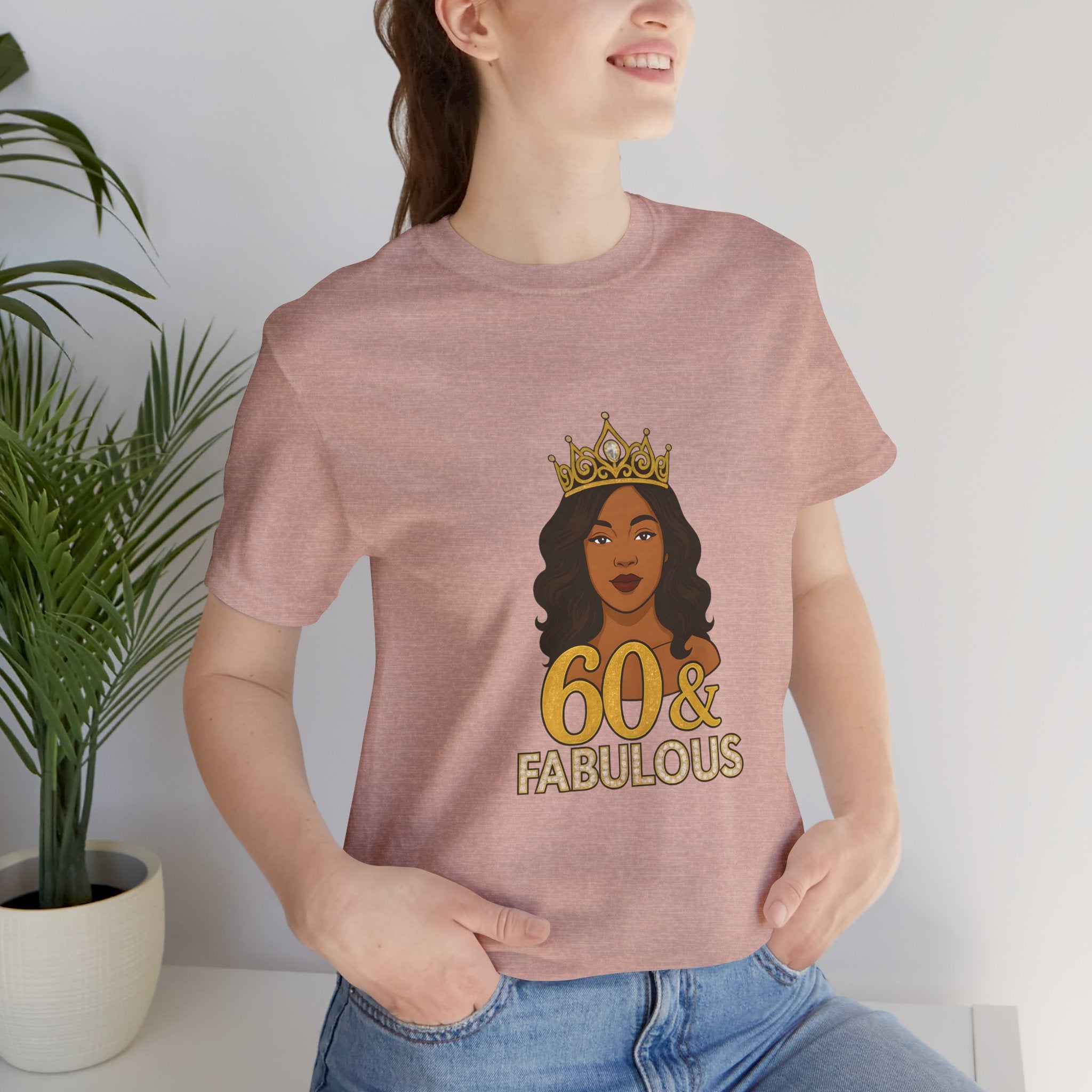 60 & Fabulous Unisex Tee, Birthday Gift Tee, Women's Celebration Shirt, Fun Milestone Birthday Apparel, Perfect for 60th Birthday Party