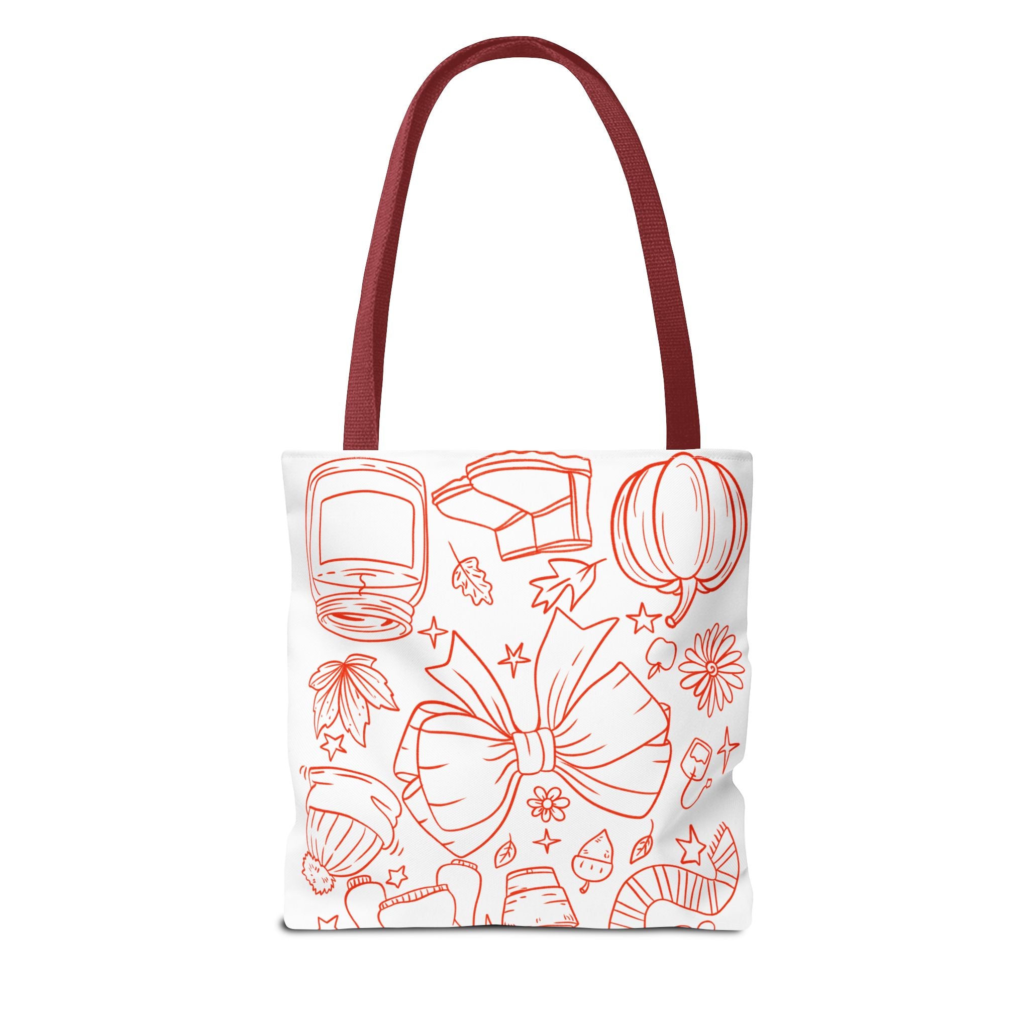 Cozy Fall Tote Bag, Autumn Aesthetic Carry-All, Cute Gift for Her, Shopping Bag, Halloween & Thanksgiving Essential