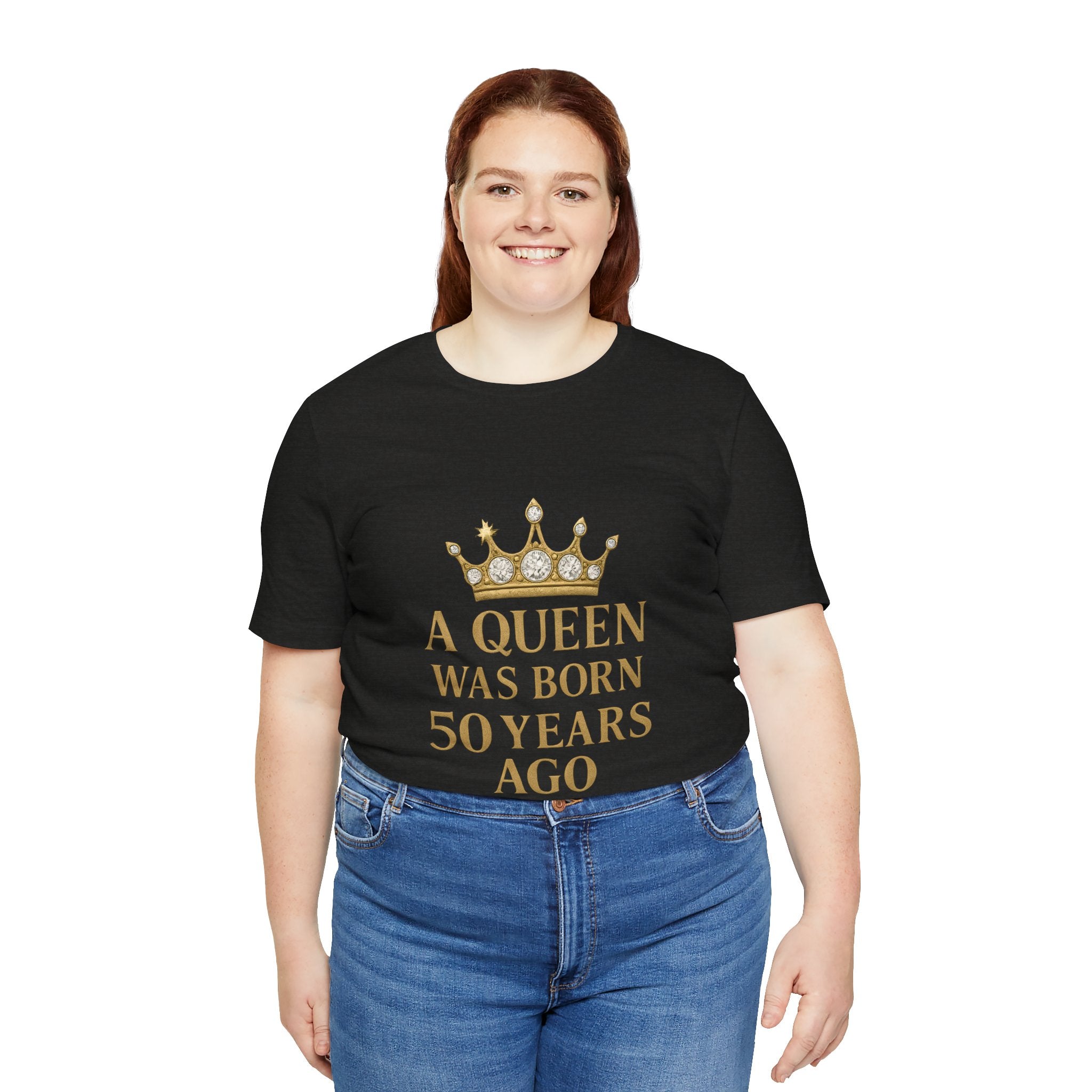 50th Birthday Queen Tee, A Queen Was Born 50 Years Ago Shirt, Anniversary Gift, Retro T-Shirt, Crown Design Tee