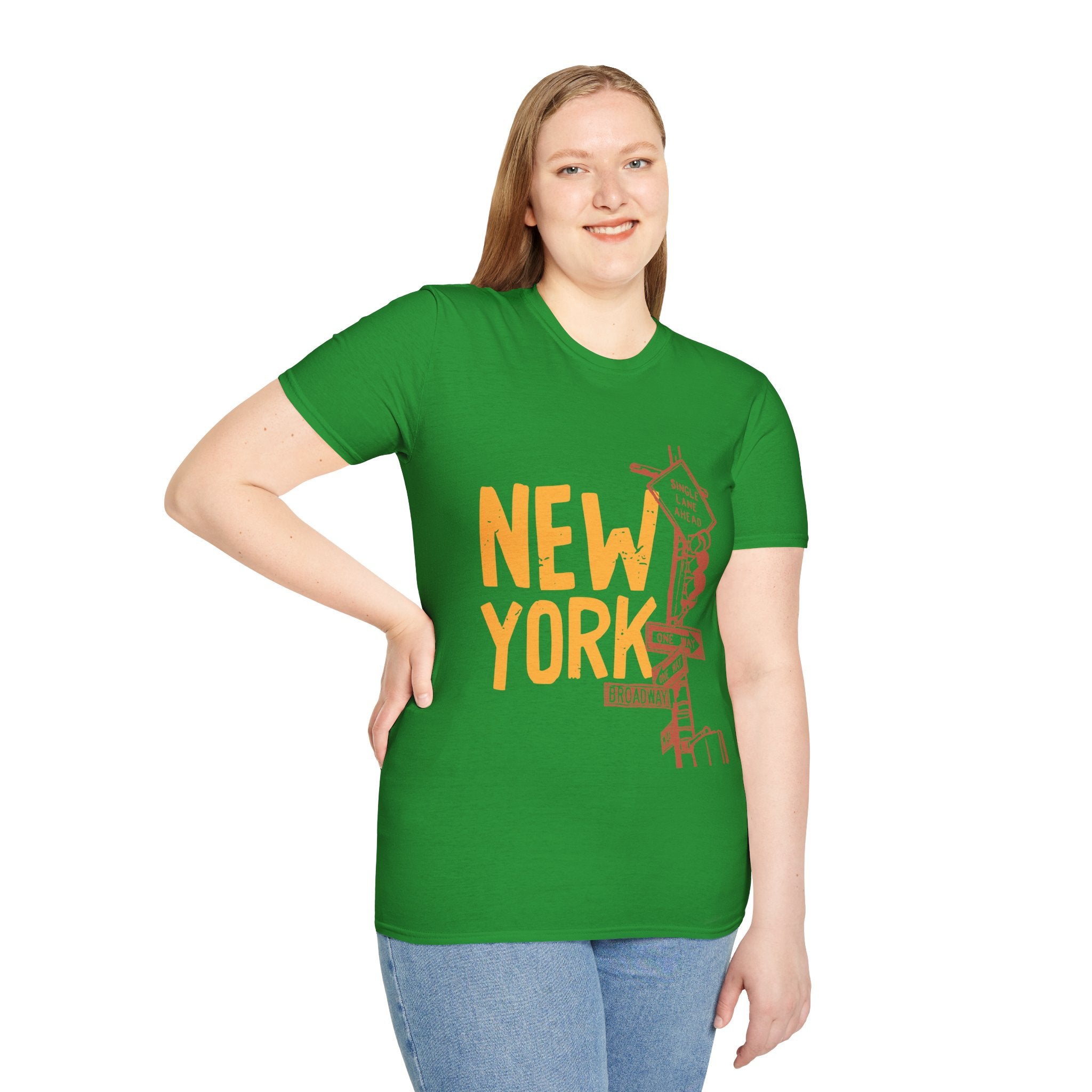 New York Skyline Unisex Softstyle T-Shirt, City Apparel, Travel Shirt, Gift for NYC Lovers, Casual Wear, Summer Fashion