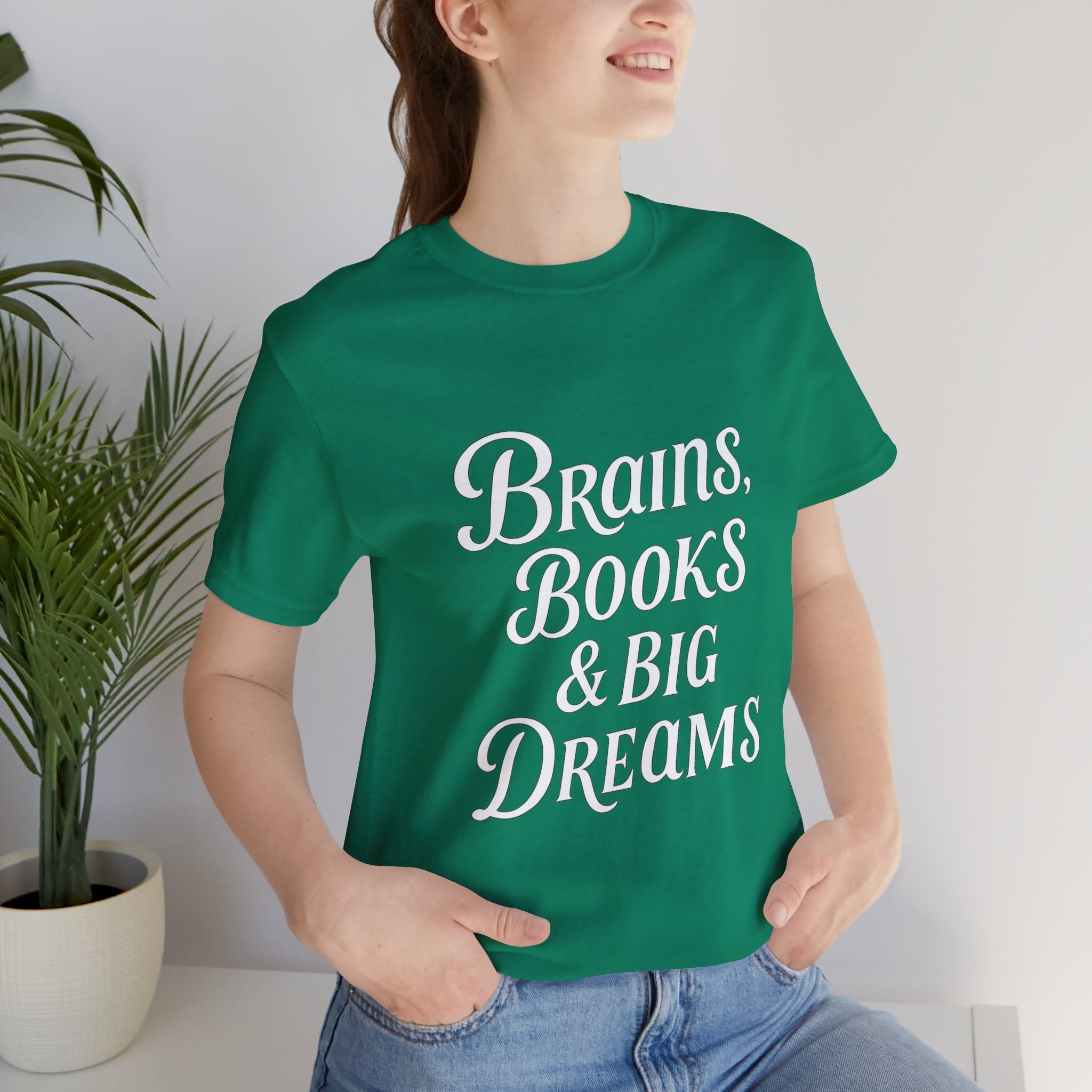Brainiac Tee, Book Lover Shirt, Big Dreams T-Shirt, Unisex Graphic Top, Intellectual Clothing
