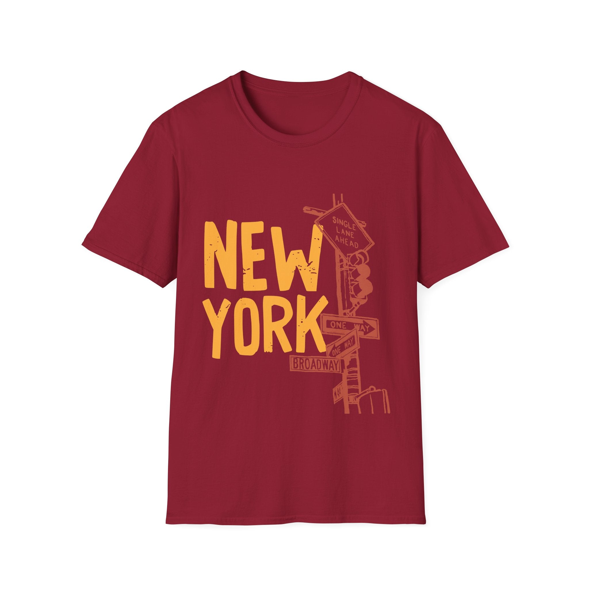New York Skyline Unisex Softstyle T-Shirt, City Apparel, Travel Shirt, Gift for NYC Lovers, Casual Wear, Summer Fashion