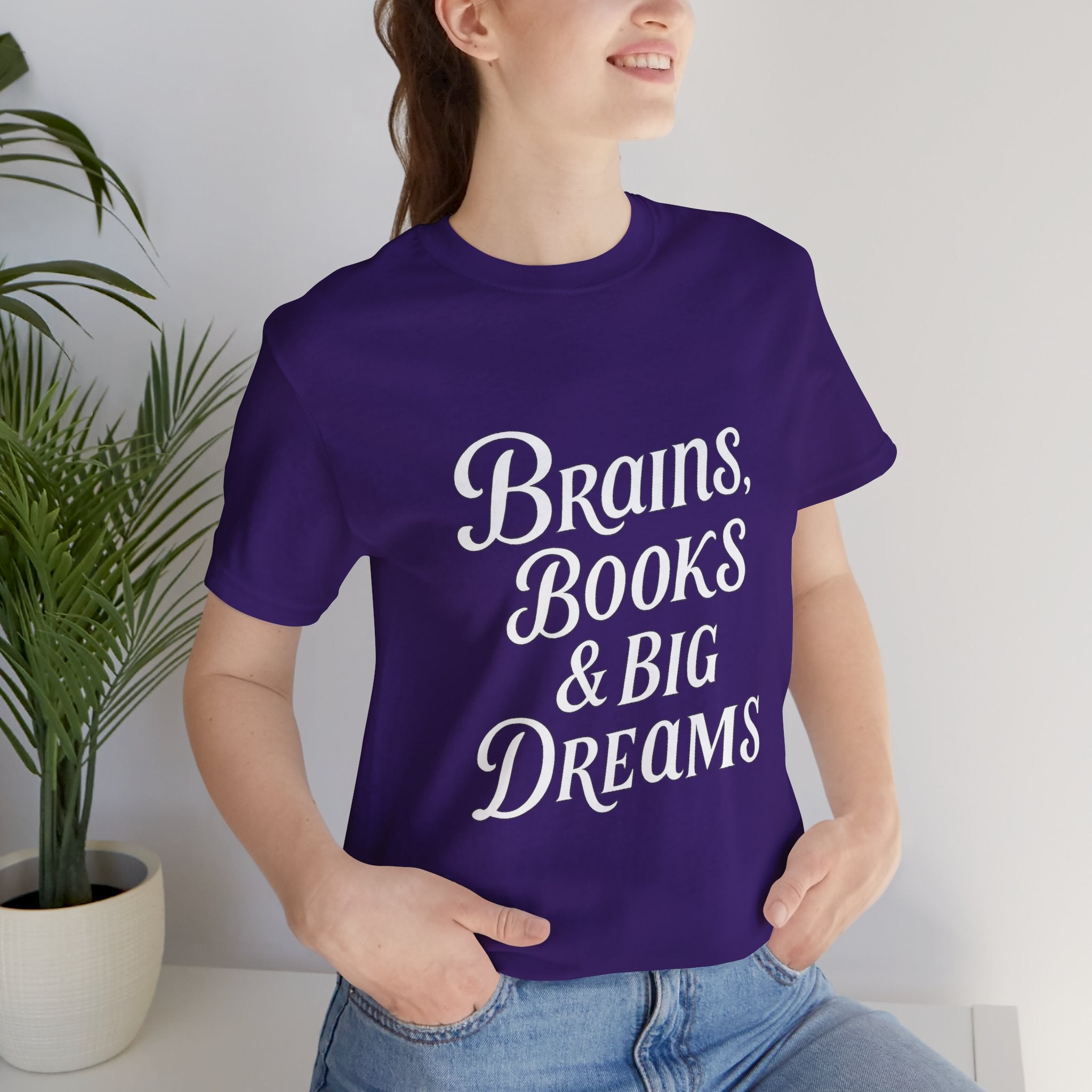 Brainiac Tee, Book Lover Shirt, Big Dreams T-Shirt, Unisex Graphic Top, Intellectual Clothing