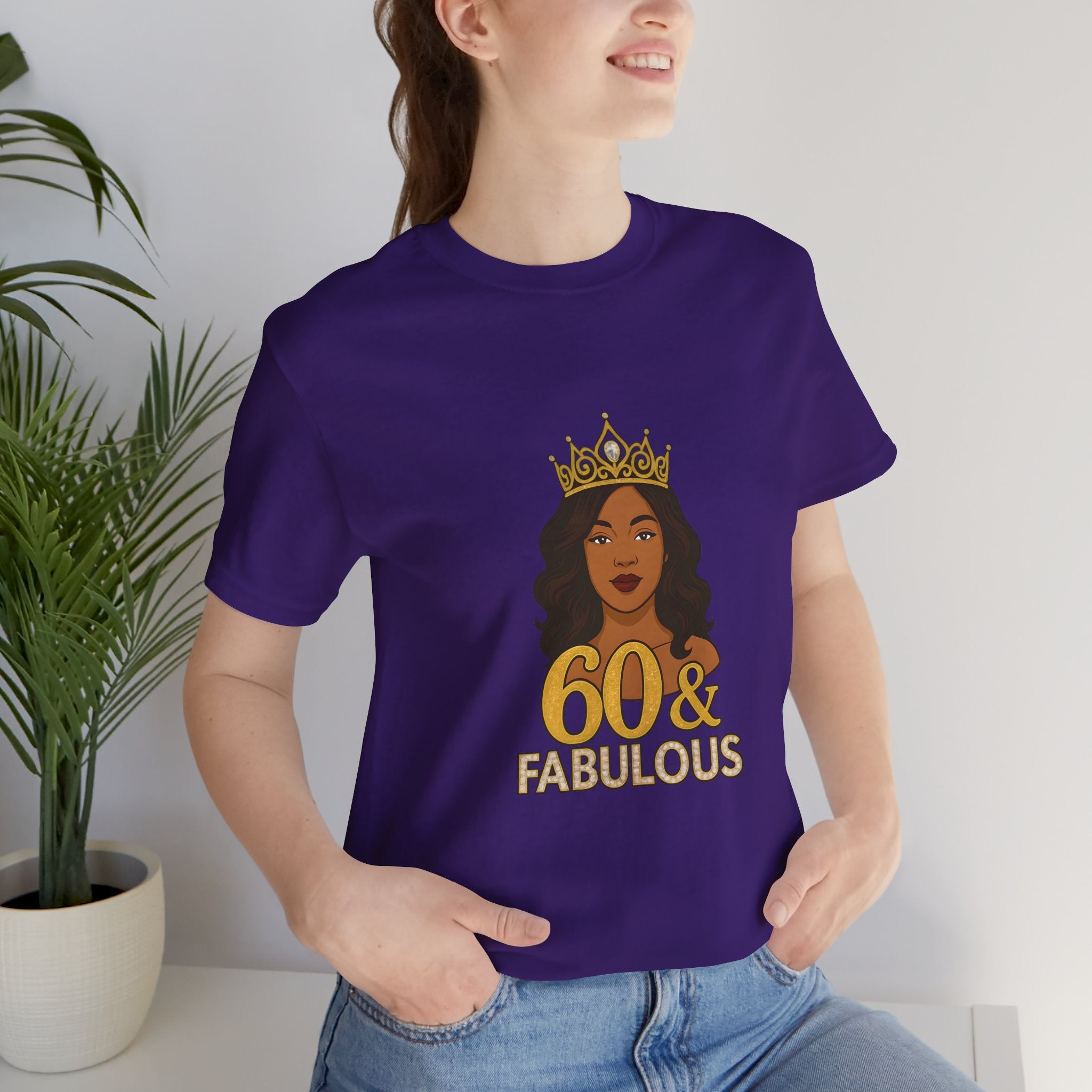 60 & Fabulous Unisex Tee, Birthday Gift Tee, Women's Celebration Shirt, Fun Milestone Birthday Apparel, Perfect for 60th Birthday Party