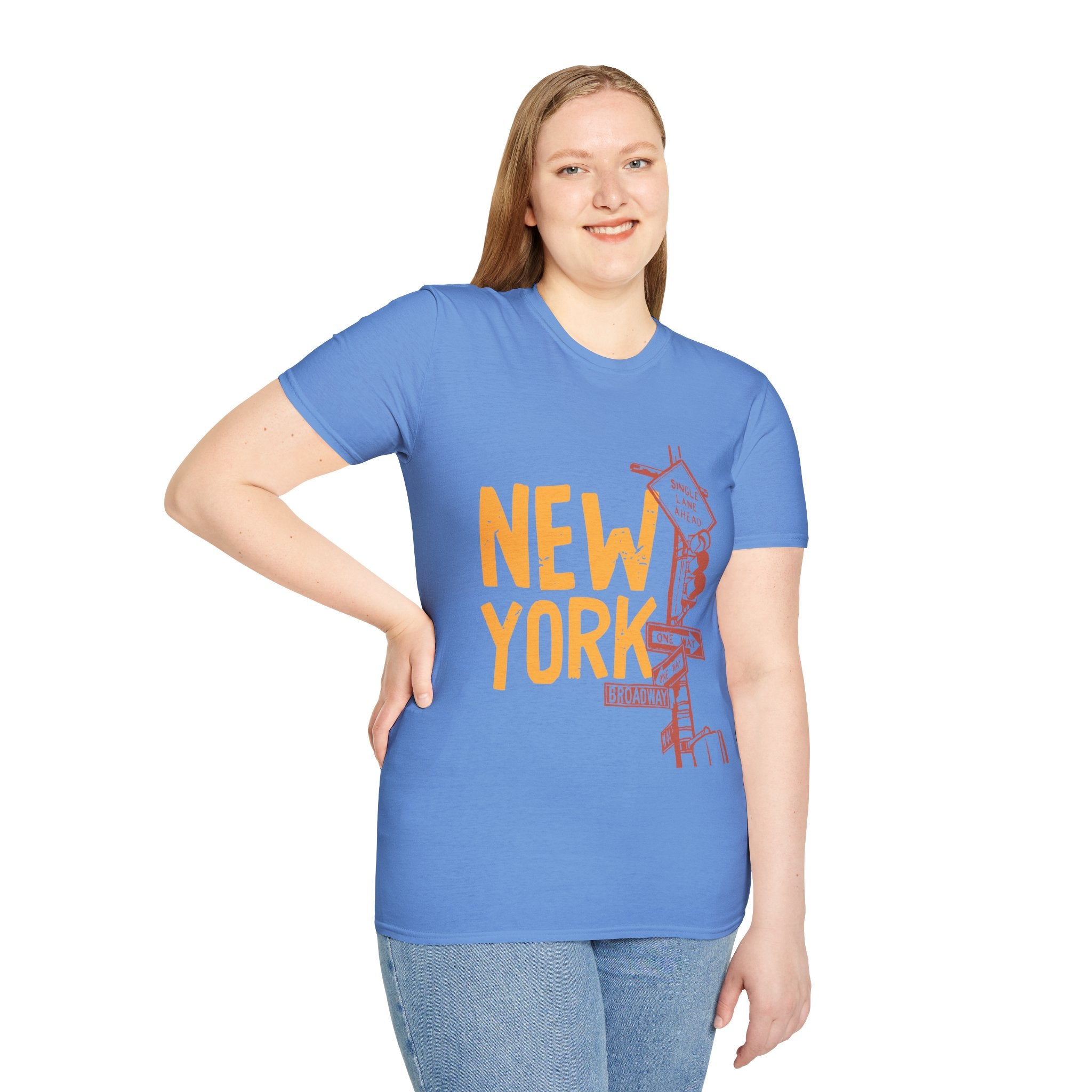 New York Skyline Unisex Softstyle T-Shirt, City Apparel, Travel Shirt, Gift for NYC Lovers, Casual Wear, Summer Fashion