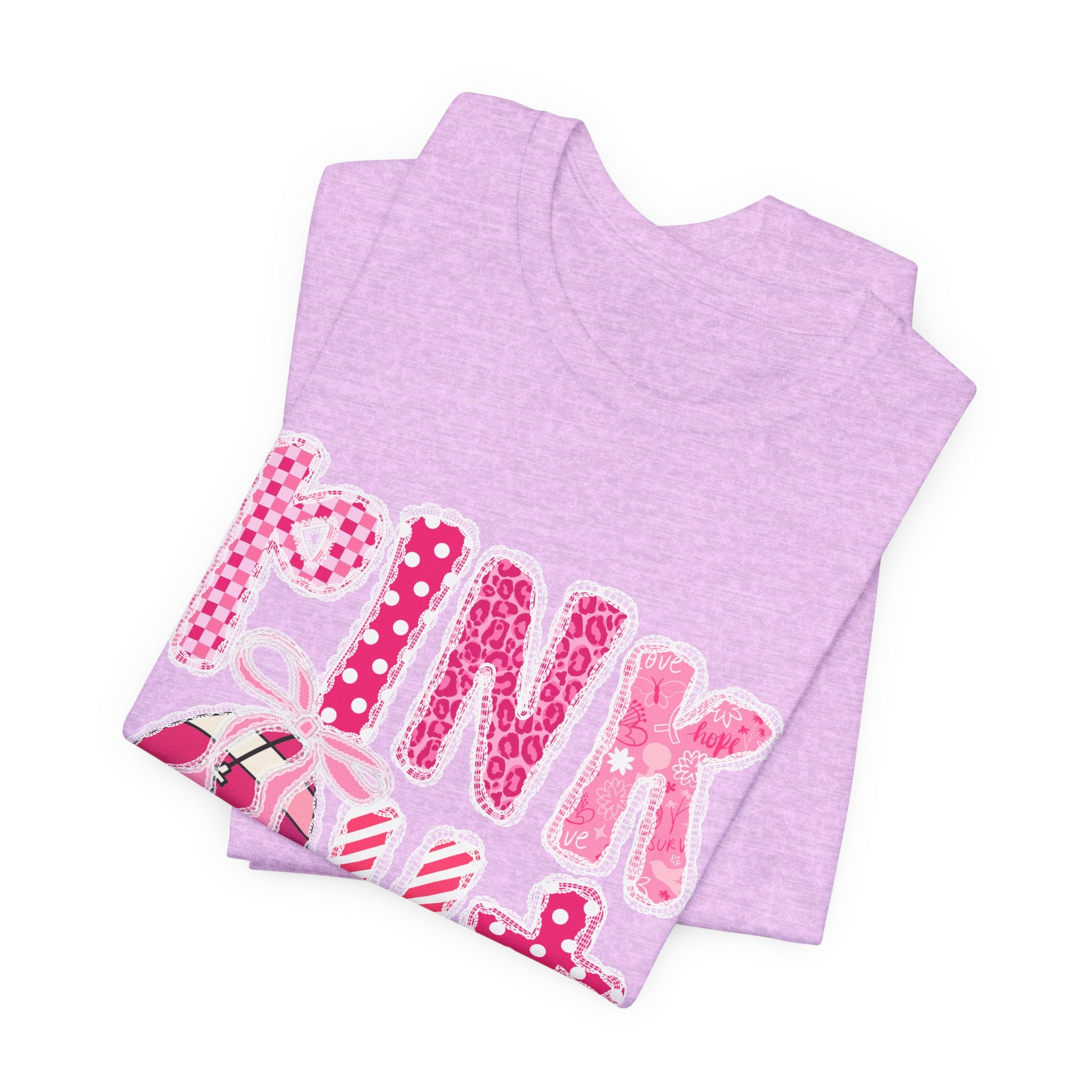 Cute Pink 'PINK OUT' Unisex Tee, Perfect for Breast Cancer Awareness, Casual Wear, Gift for Friends, Fundraising Events, or Team Spirit
