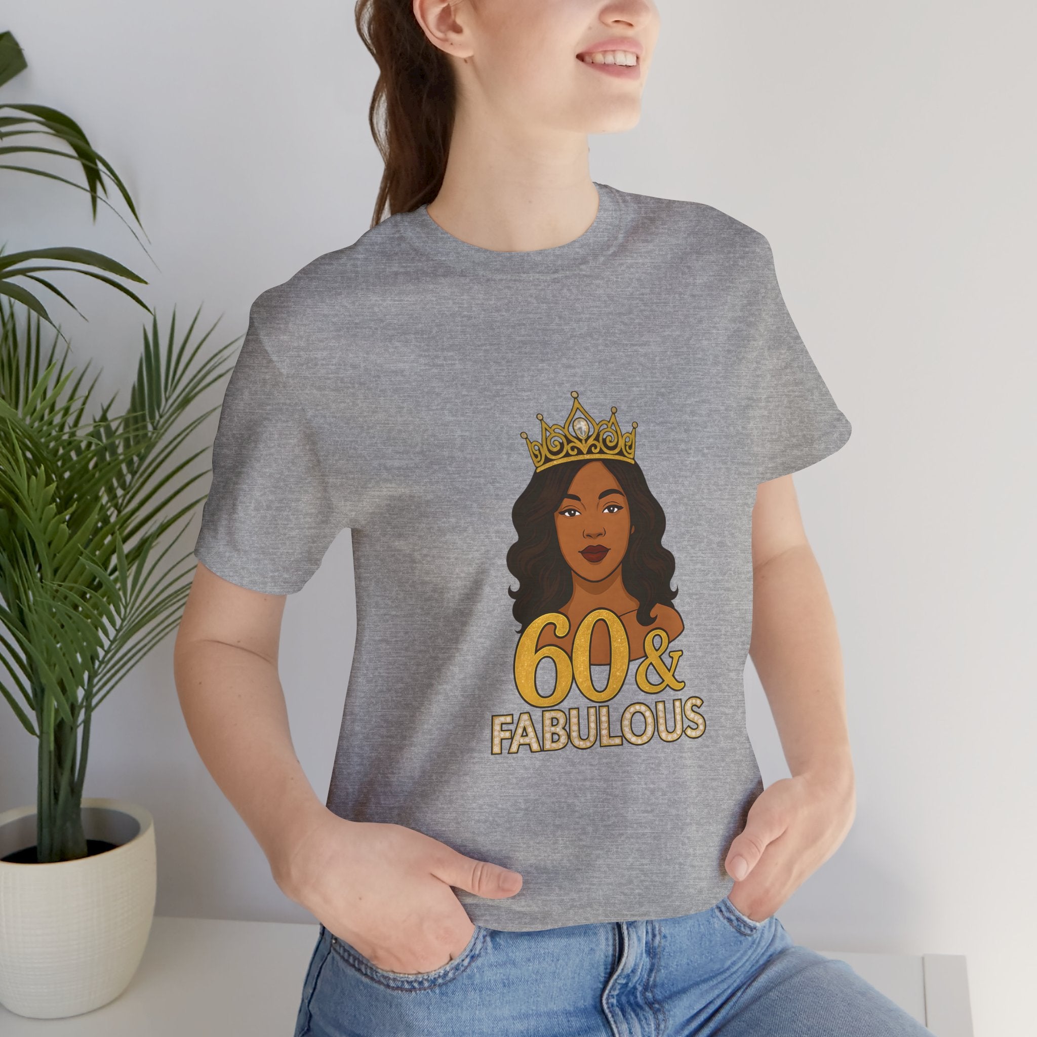 60 & Fabulous Unisex Tee, Birthday Gift Tee, Women's Celebration Shirt, Fun Milestone Birthday Apparel, Perfect for 60th Birthday Party