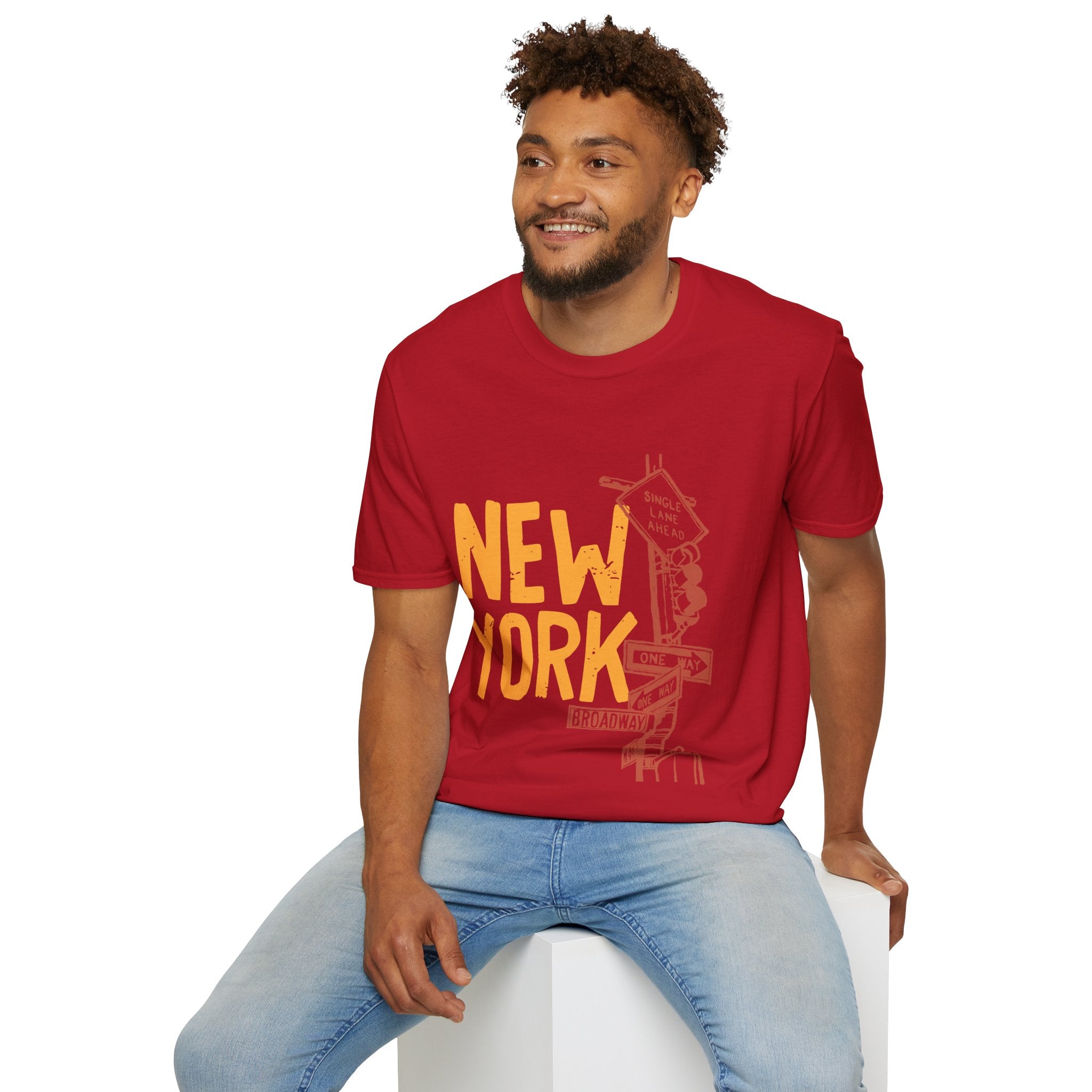 New York Skyline Unisex Softstyle T-Shirt, City Apparel, Travel Shirt, Gift for NYC Lovers, Casual Wear, Summer Fashion