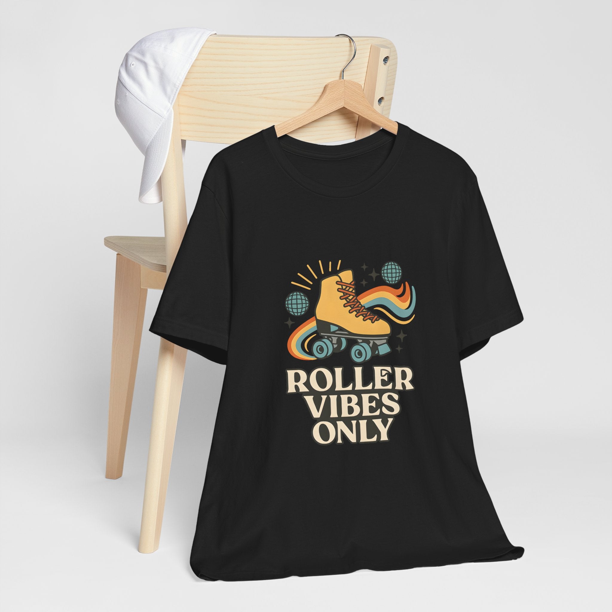 Retro Roller Skating Tee - Roller Vibes Only, Fun Graphic T-Shirt, Unisex Casual Wear, Great Gift for Skating Lovers, Summer Fun