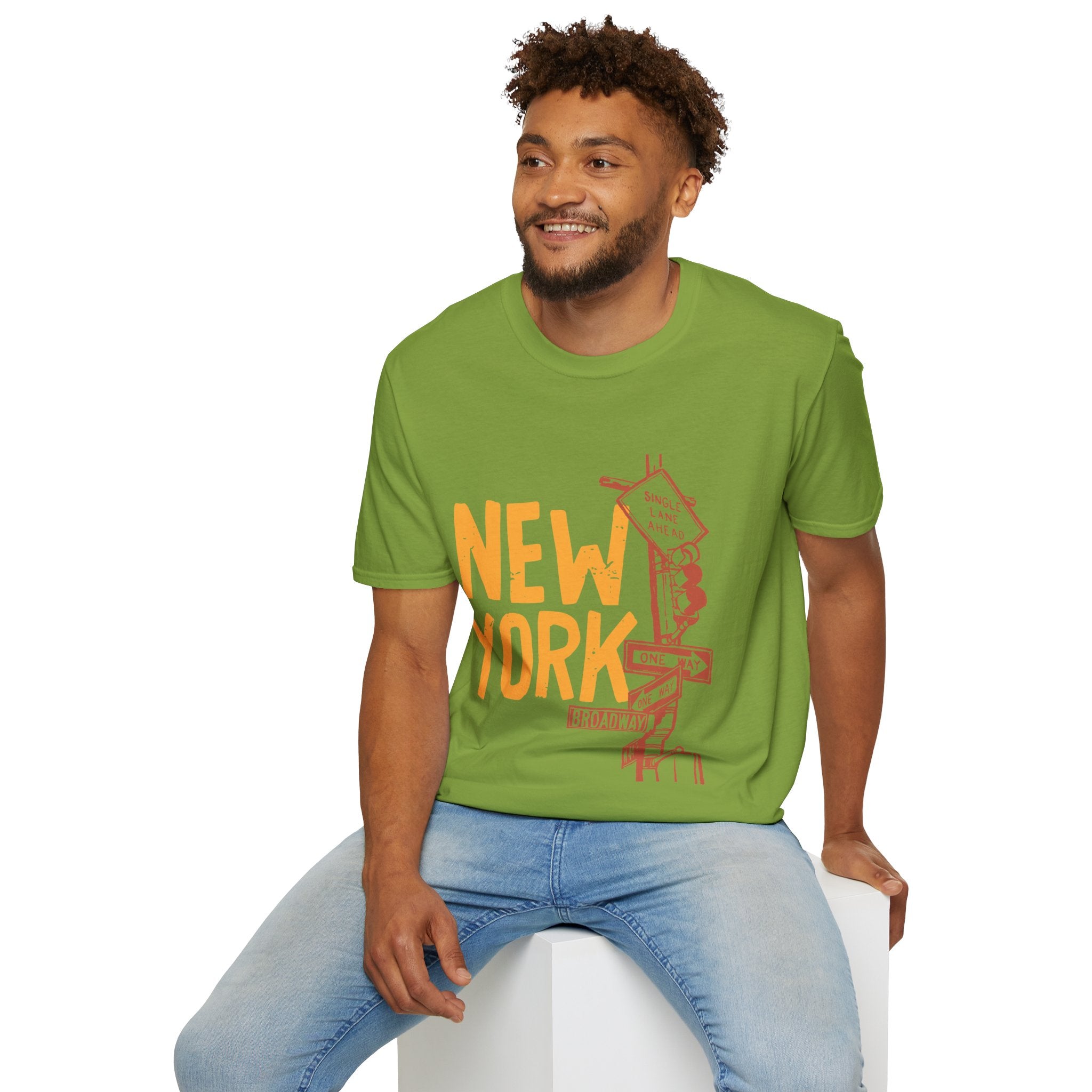 New York Skyline Unisex Softstyle T-Shirt, City Apparel, Travel Shirt, Gift for NYC Lovers, Casual Wear, Summer Fashion