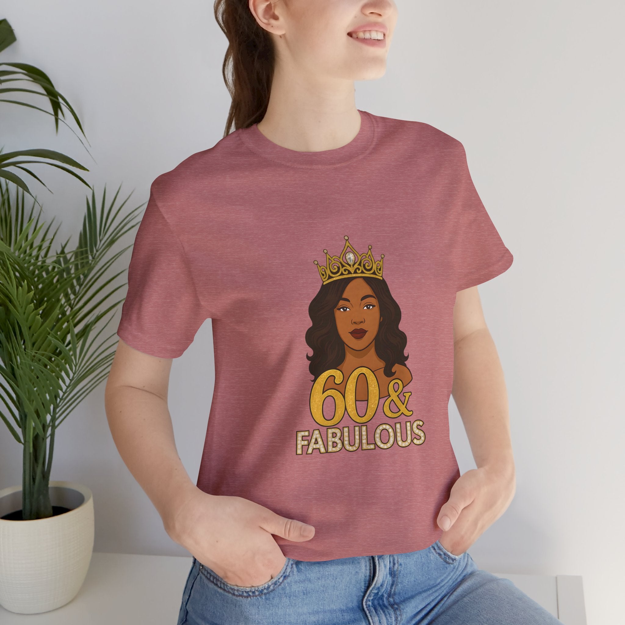 60 & Fabulous Unisex Tee, Birthday Gift Tee, Women's Celebration Shirt, Fun Milestone Birthday Apparel, Perfect for 60th Birthday Party