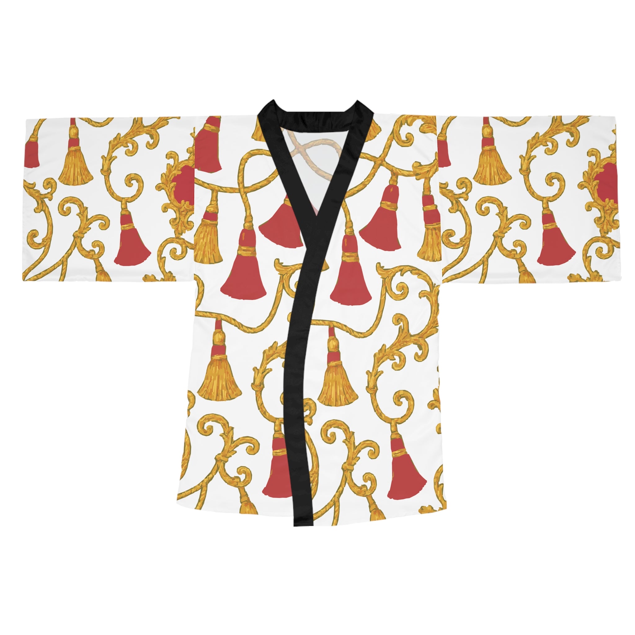 Elegant Long Sleeve Kimono Robe - Luxurious Loungewear, Cozy Gift, Fashion Statement, Stylish Homewear, Unique Design