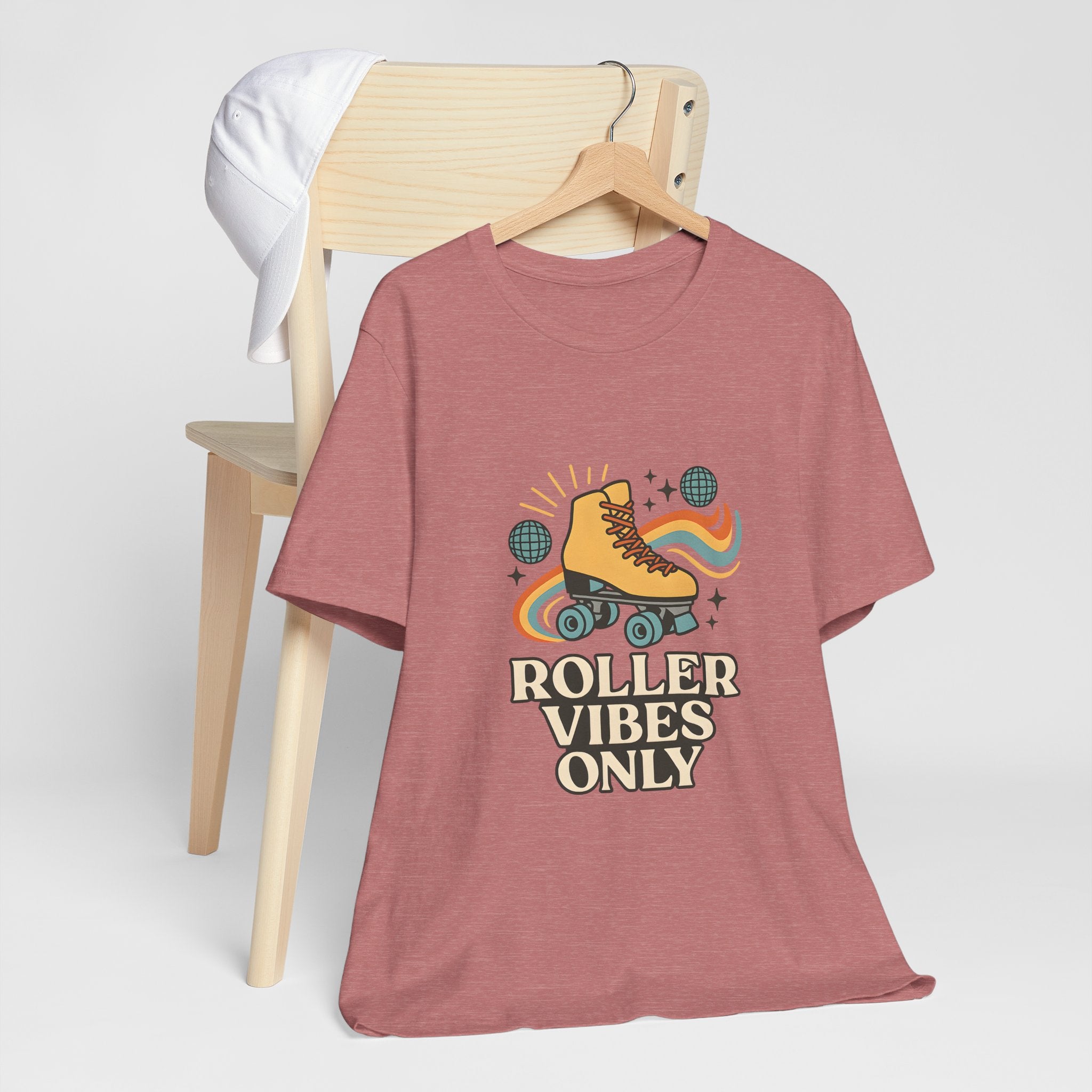 Retro Roller Skating Tee - Roller Vibes Only, Fun Graphic T-Shirt, Unisex Casual Wear, Great Gift for Skating Lovers, Summer Fun