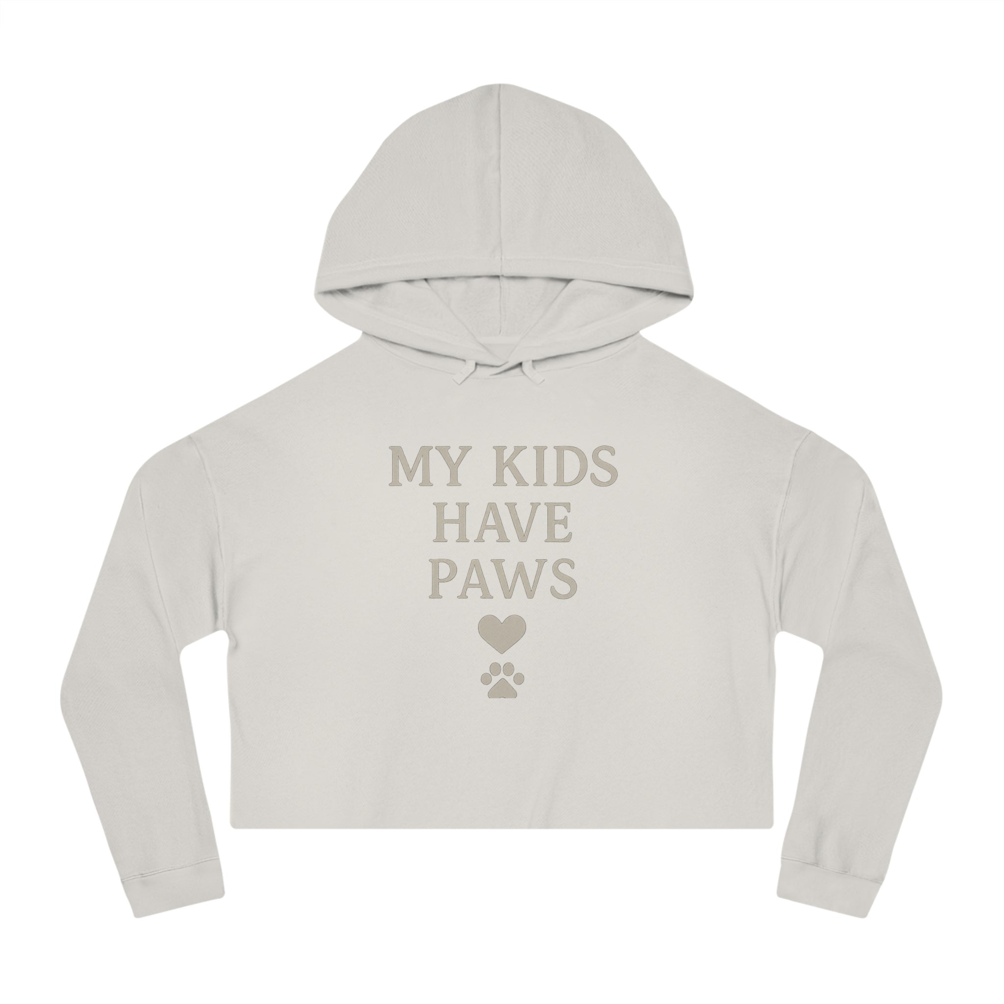 Camo Pet Lovers Cropped Hoodie - My Kids Have Paws Sweatshirt, Animal Lover Gift, Pet Mom Apparel, Trendy Hooded Top, Cozy Casual Wear